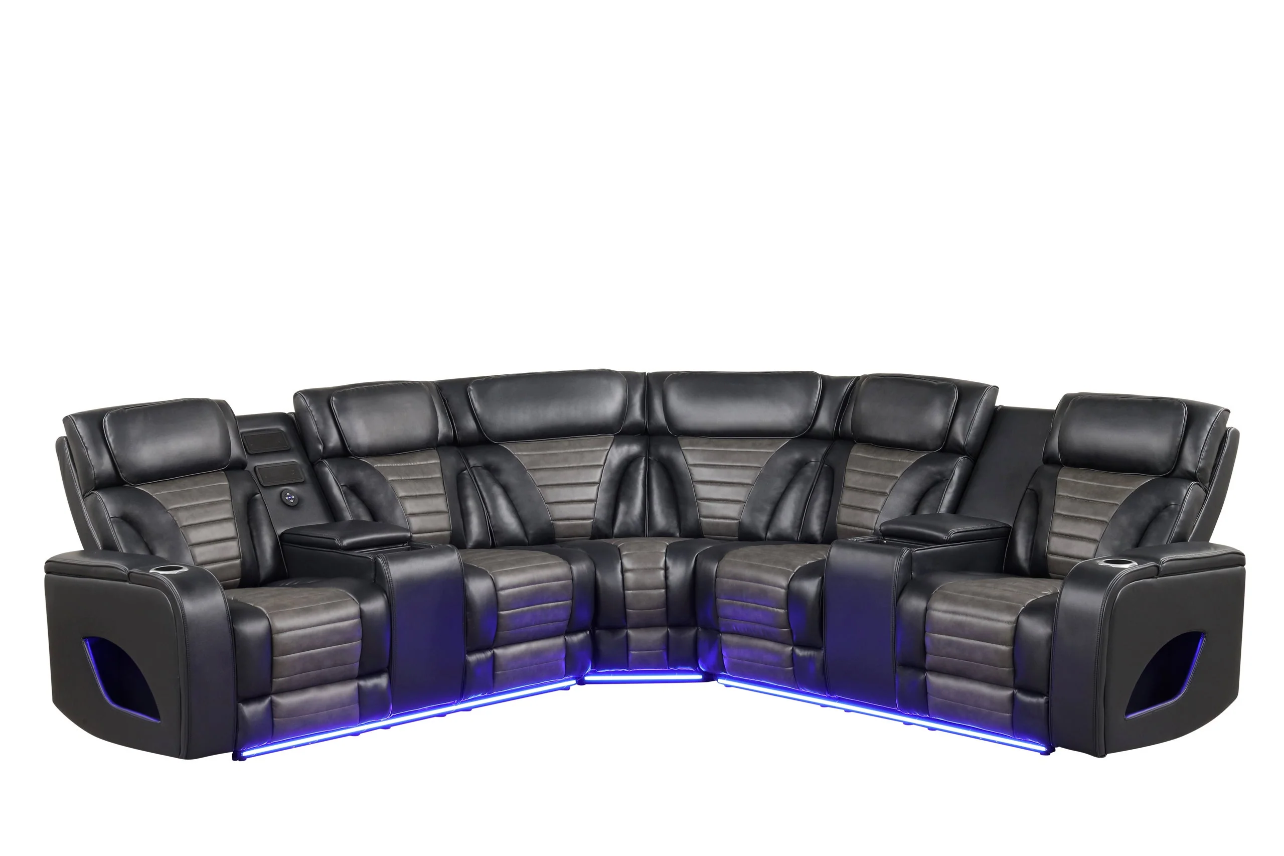Ibiza Black Power Reclining Sectional (Power Headrests) - Image 5