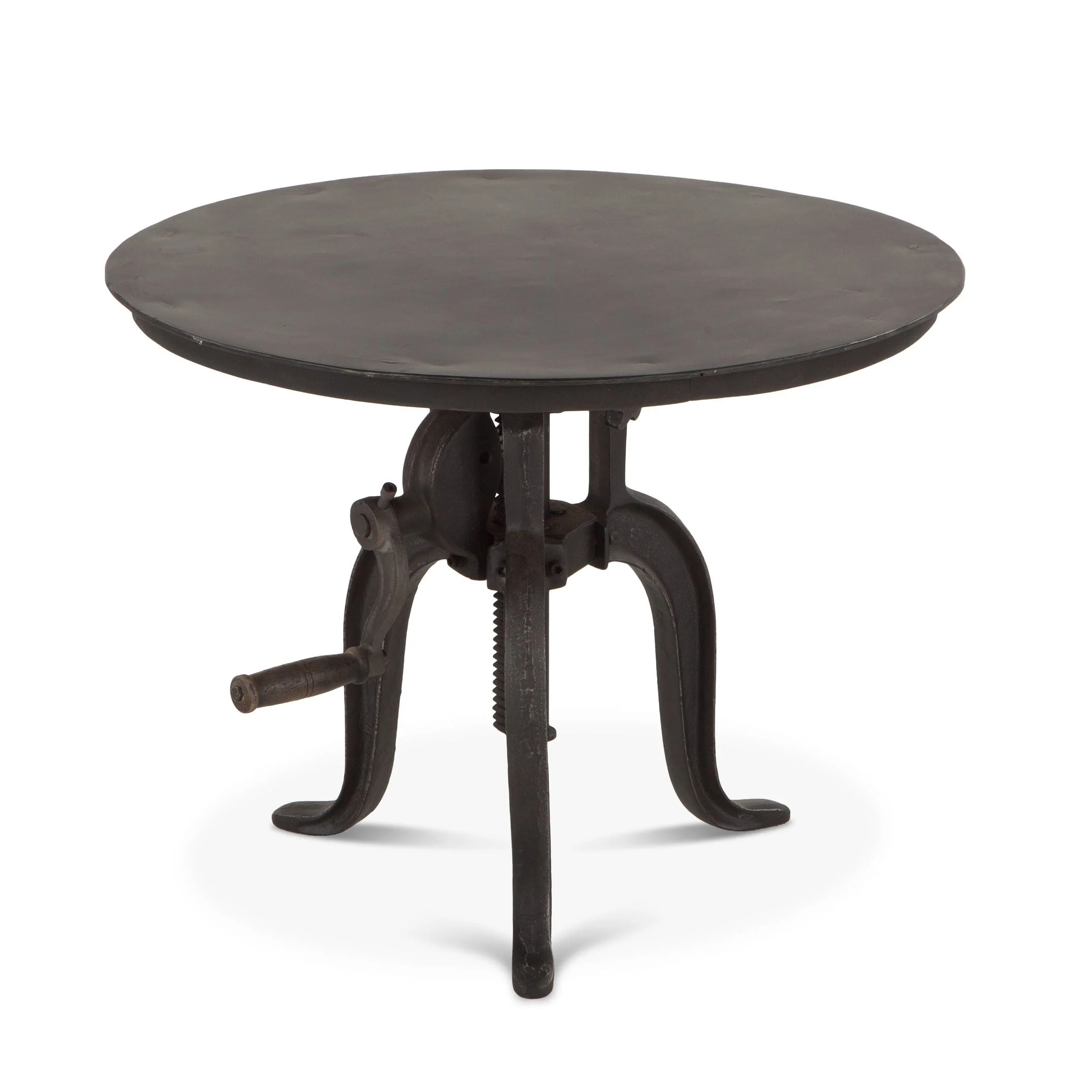 Industrial Loft 24" Adjustable Side Table in Matte Black - Image 2