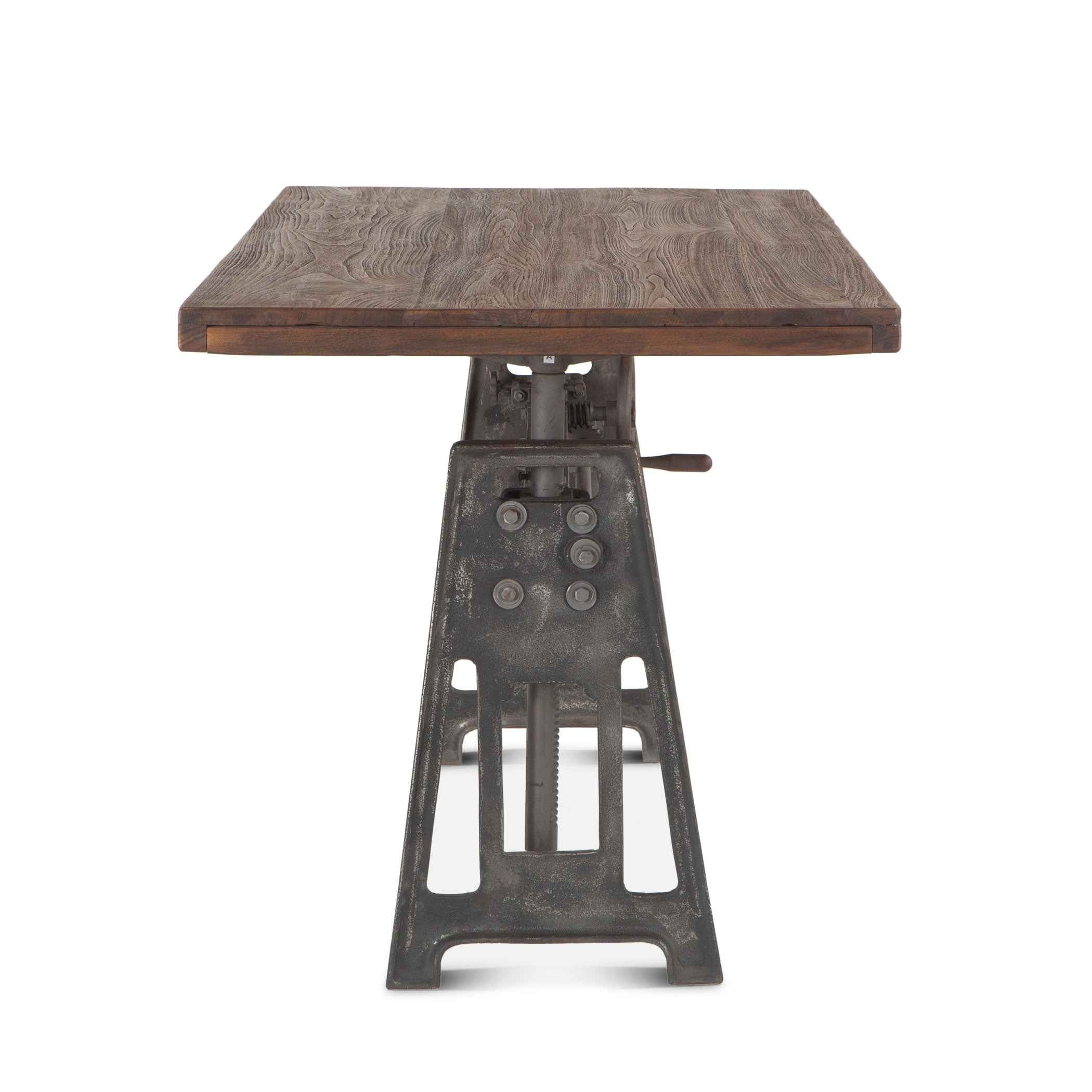 Industrial Loft 60" Adjustable Crank Office Desk in Gray Zinc - Image 4
