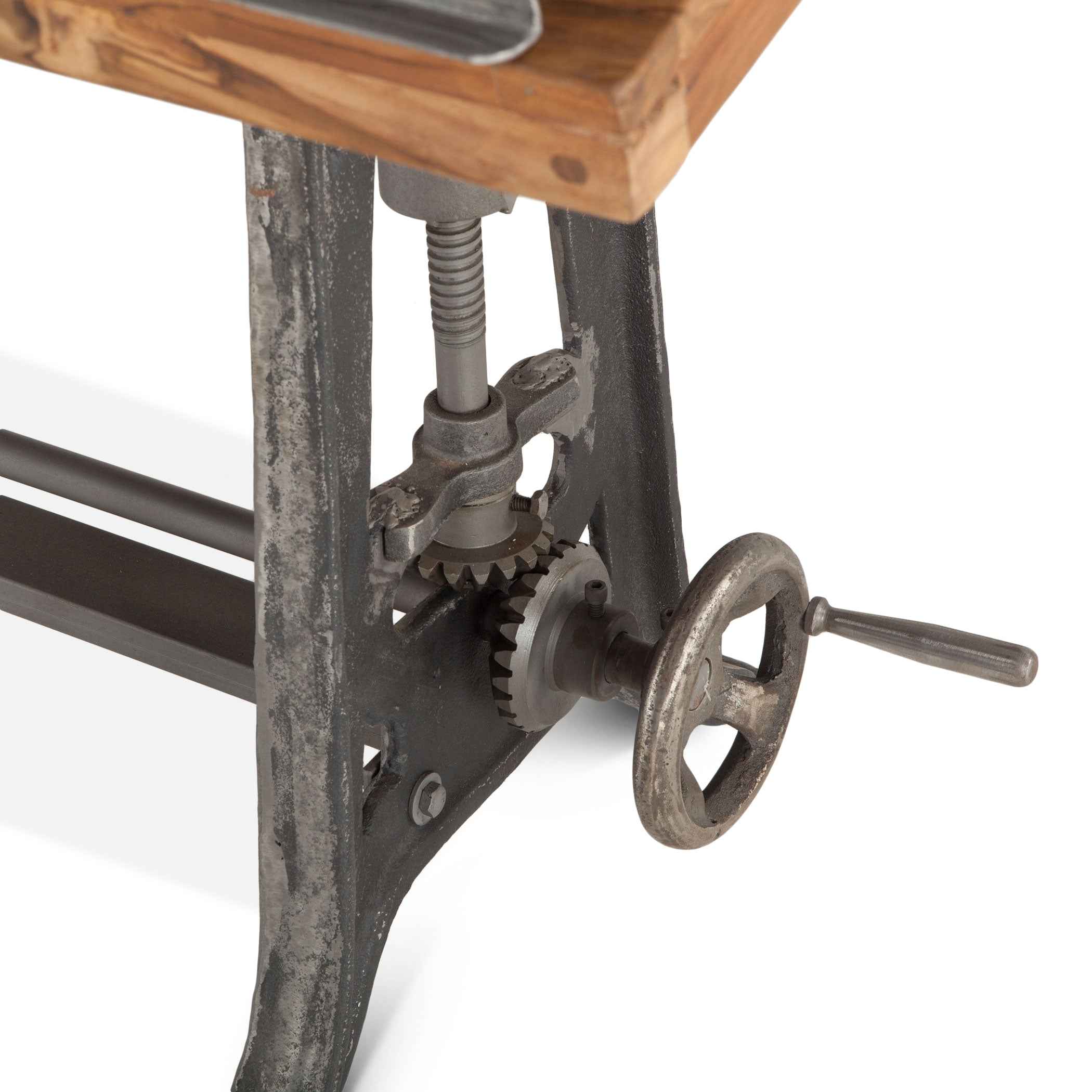 Industrial Loft 62" Adjustable Drafting Desk in Natural - Image 4