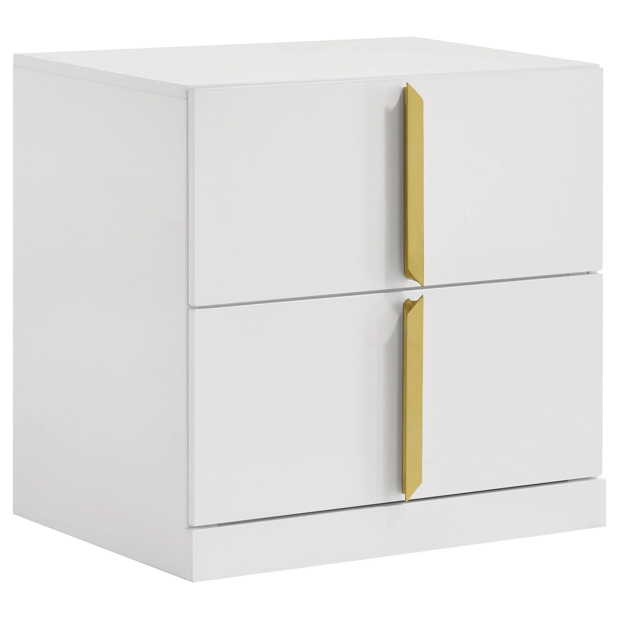 Ines Navy/White High Gloss 5-piece Eastern King Bedroom Set - Image 5