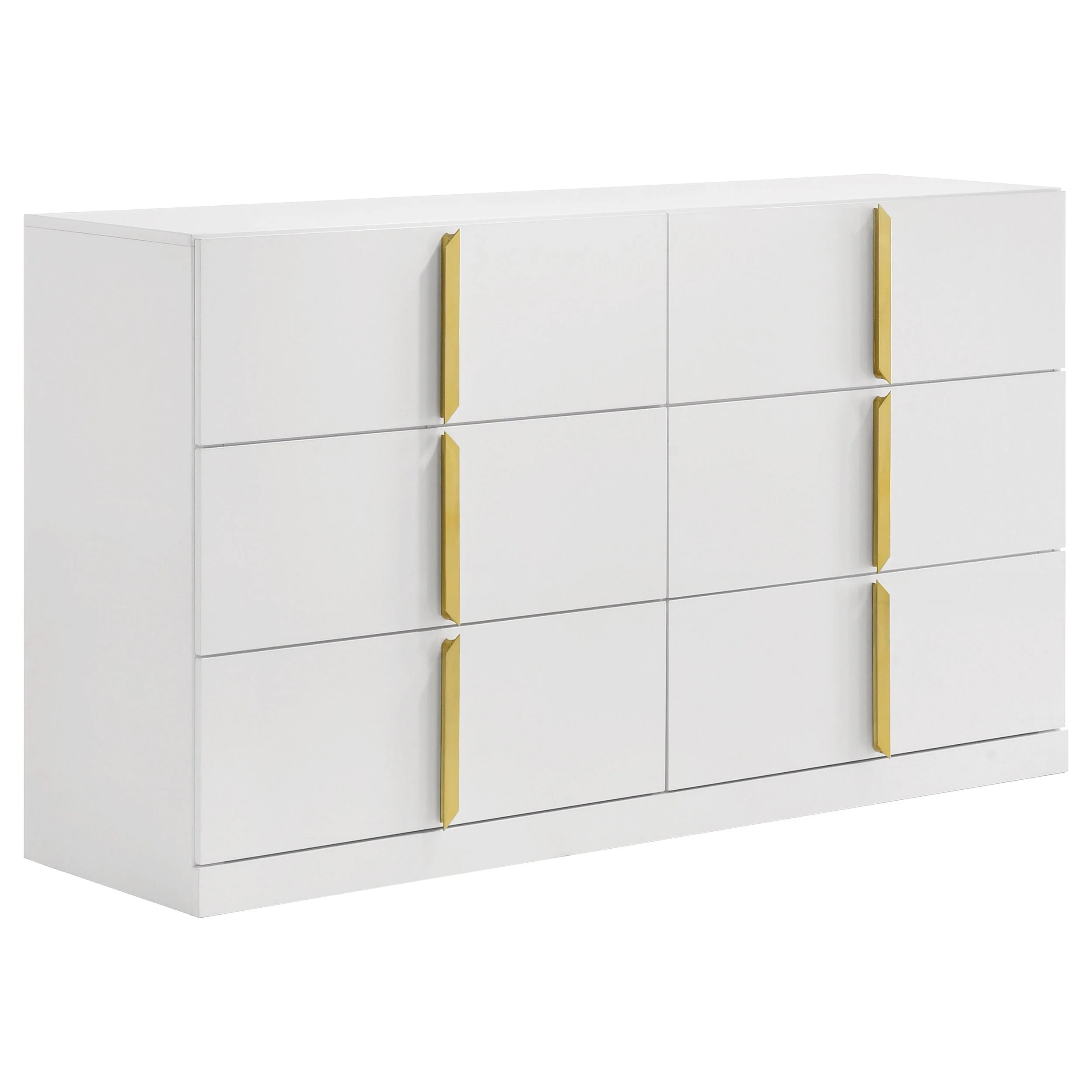 Ines Navy/White High Gloss 5-piece Eastern King Bedroom Set - Image 7