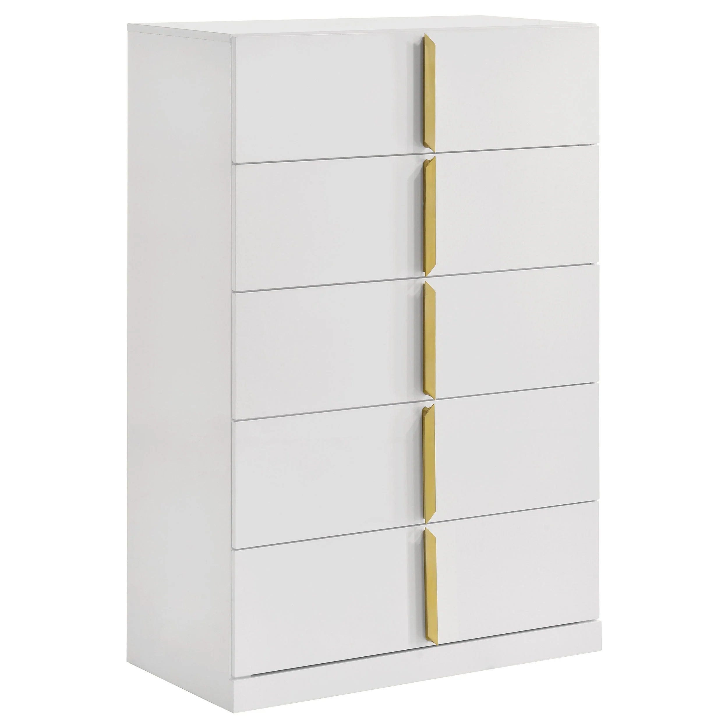 Ines Navy/White High Gloss 5-piece Queen Bedroom Set - Image 11