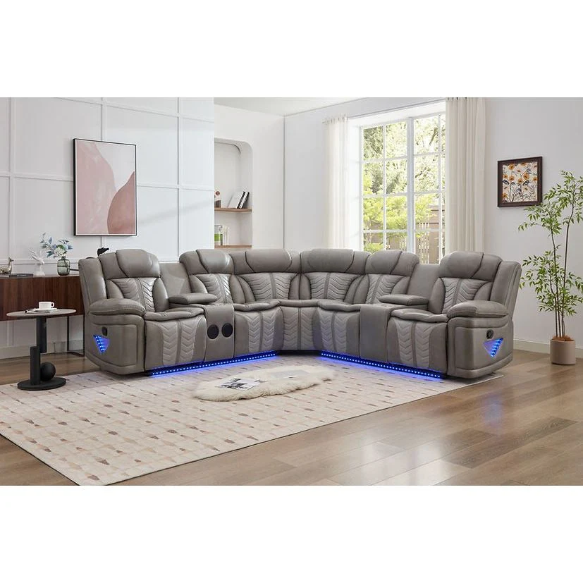 Innova Grey Reclining Sectional [Special Price]