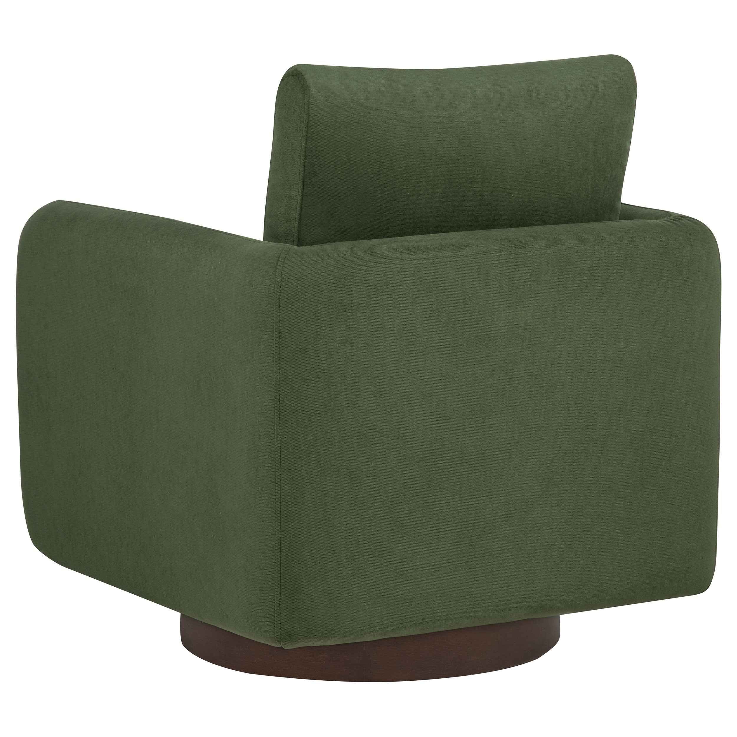 Iris Matcha Fabric Upholstered Swivel Accent Chair - Image 6