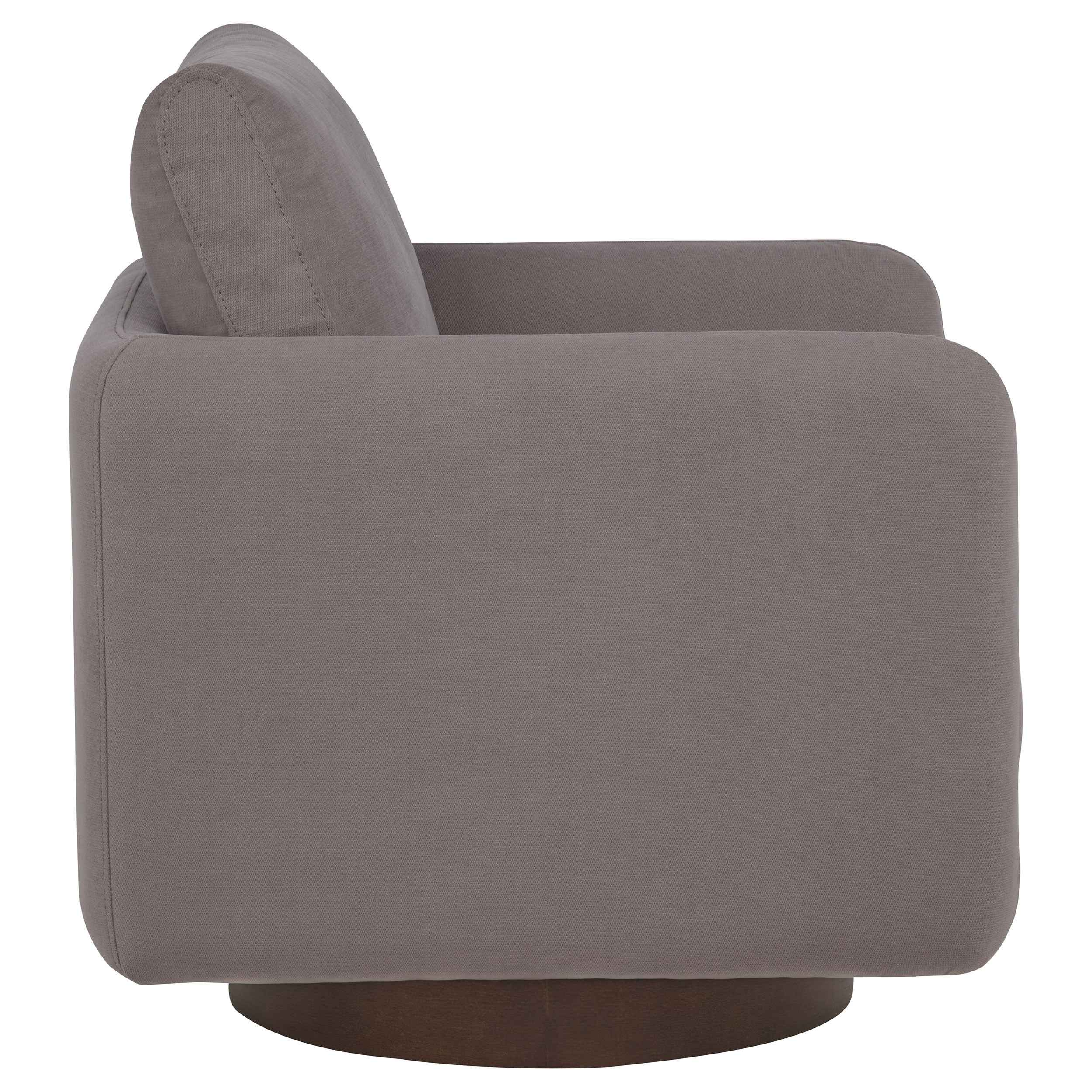 Iris Stone Fabric Upholstered Swivel Accent Chair - Image 9