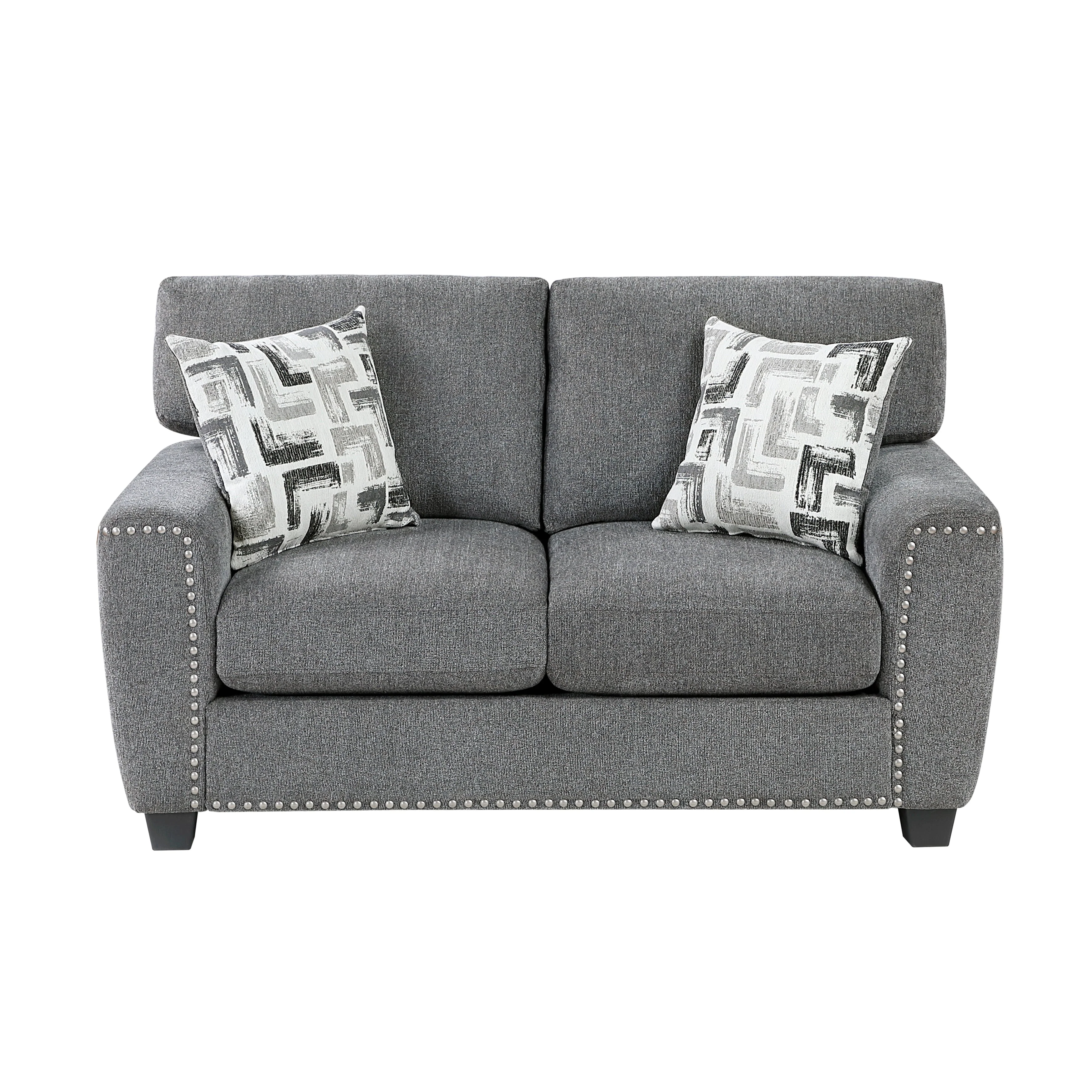 Isabel Dark Gray Loveseat - Image 10