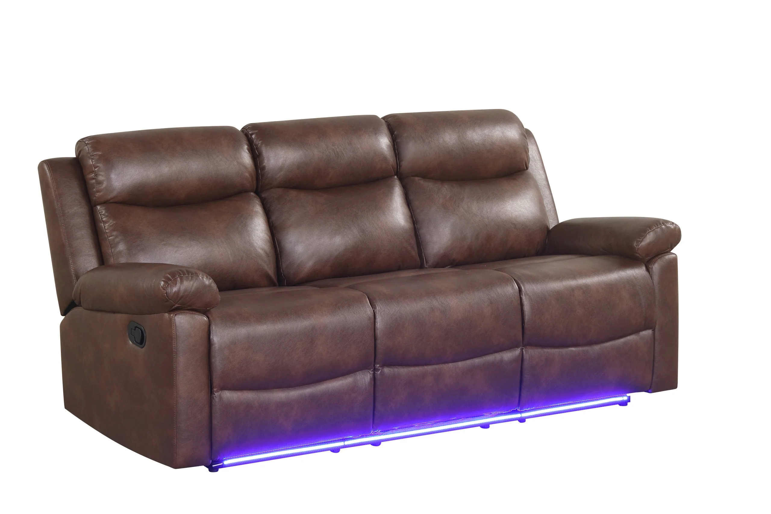Isabel Espresso Leather Gel 3-Piece Reclining Set - Image 3