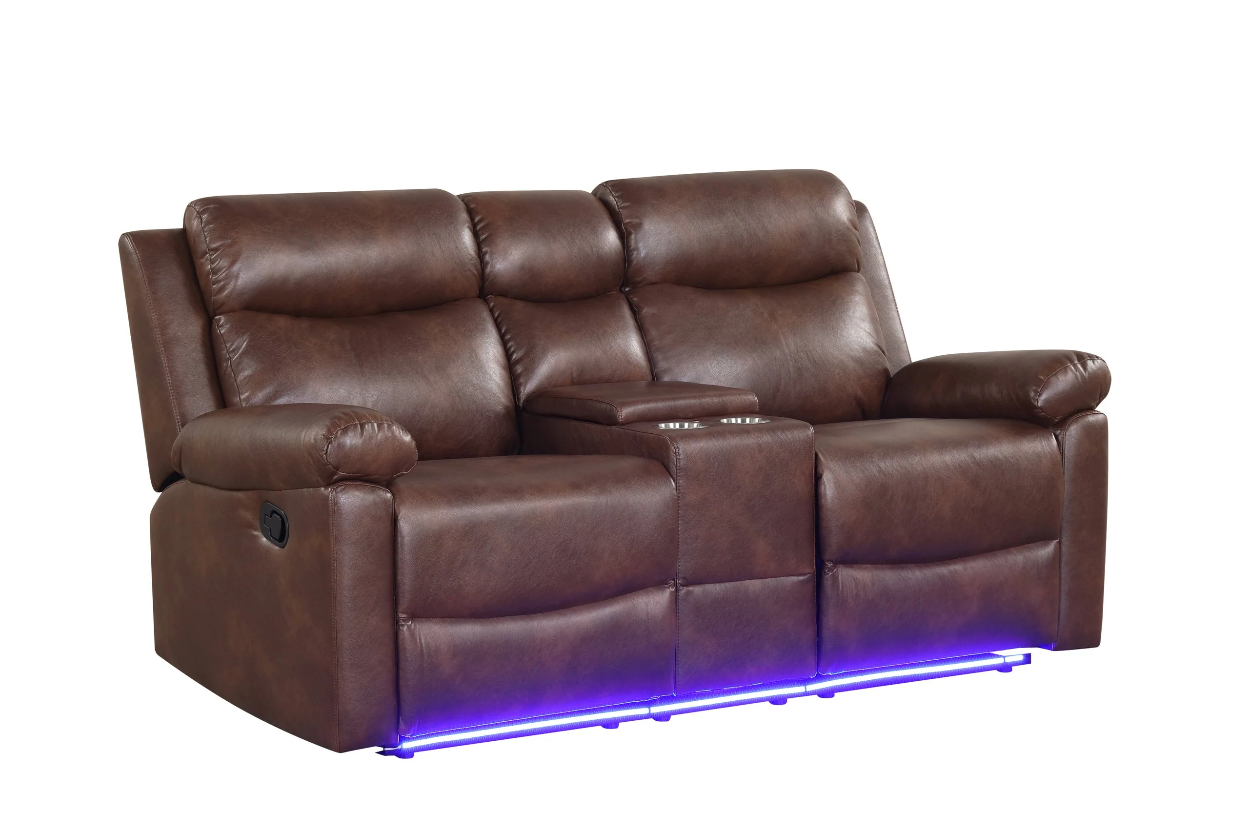 Isabel Espresso Leather Gel 3-Piece Reclining Set - Image 4