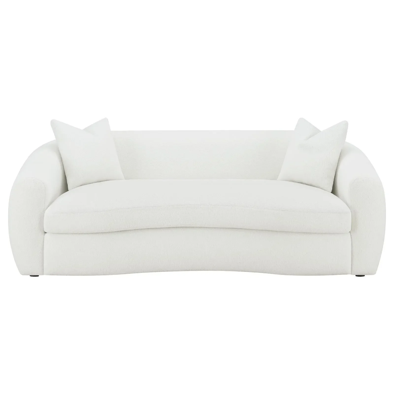Isabella Faux Sheepskin Upholstered Sofa Natural