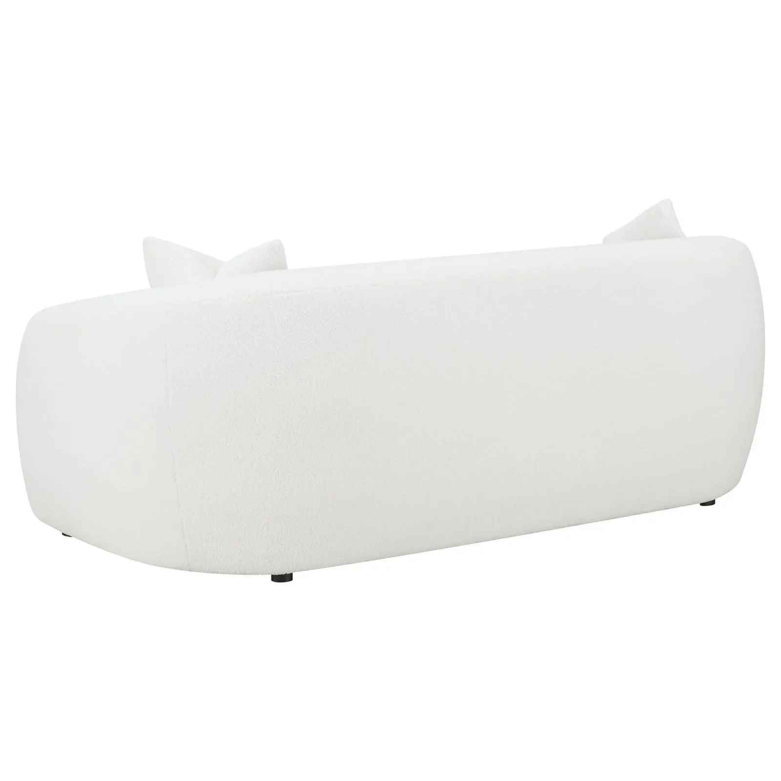 Isabella Faux Sheepskin Upholstered Sofa Natural - Image 5