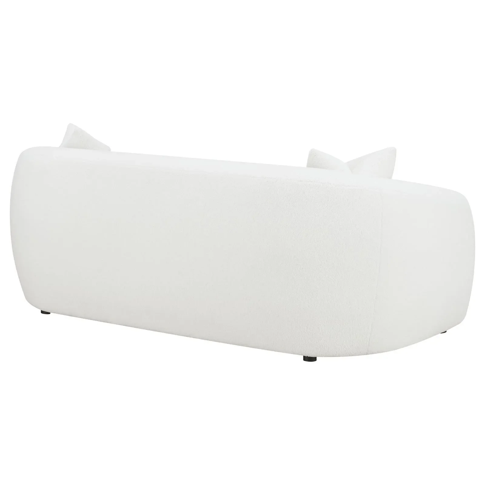 Isabella Faux Sheepskin Upholstered Sofa Natural - Image 6