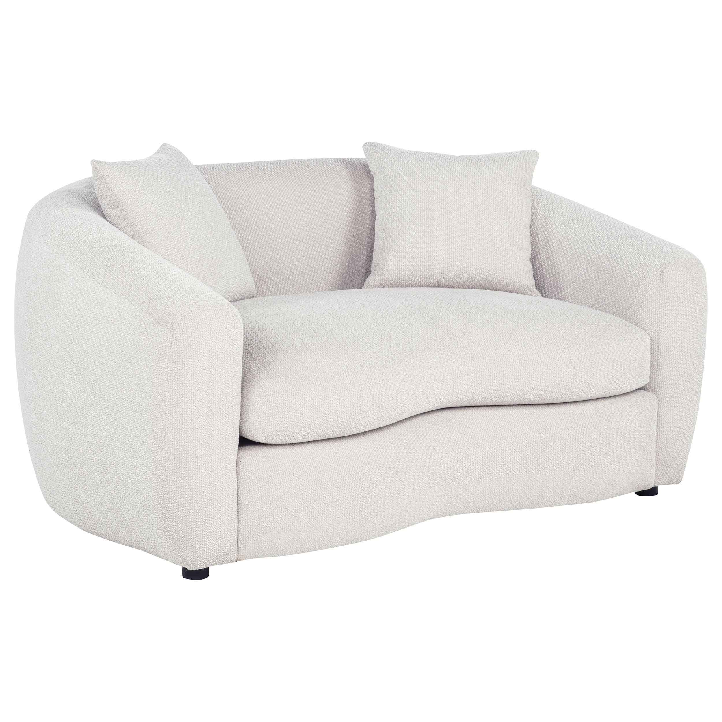 Isabella Sand 3-piece Fabric Upholstered Sofa Set - Image 4