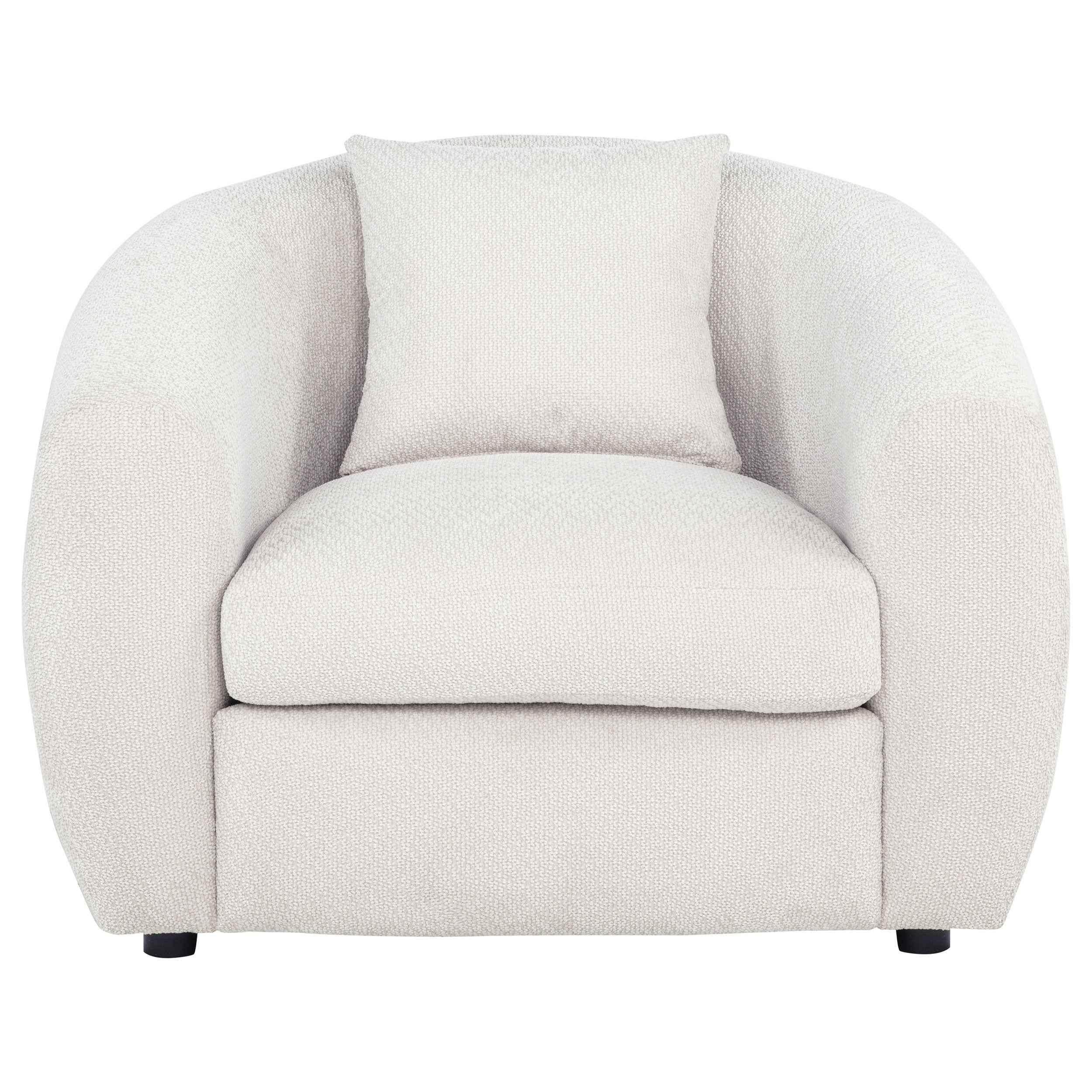 Isabella Sand Fabric Upholstered Accent Chair - Image 2