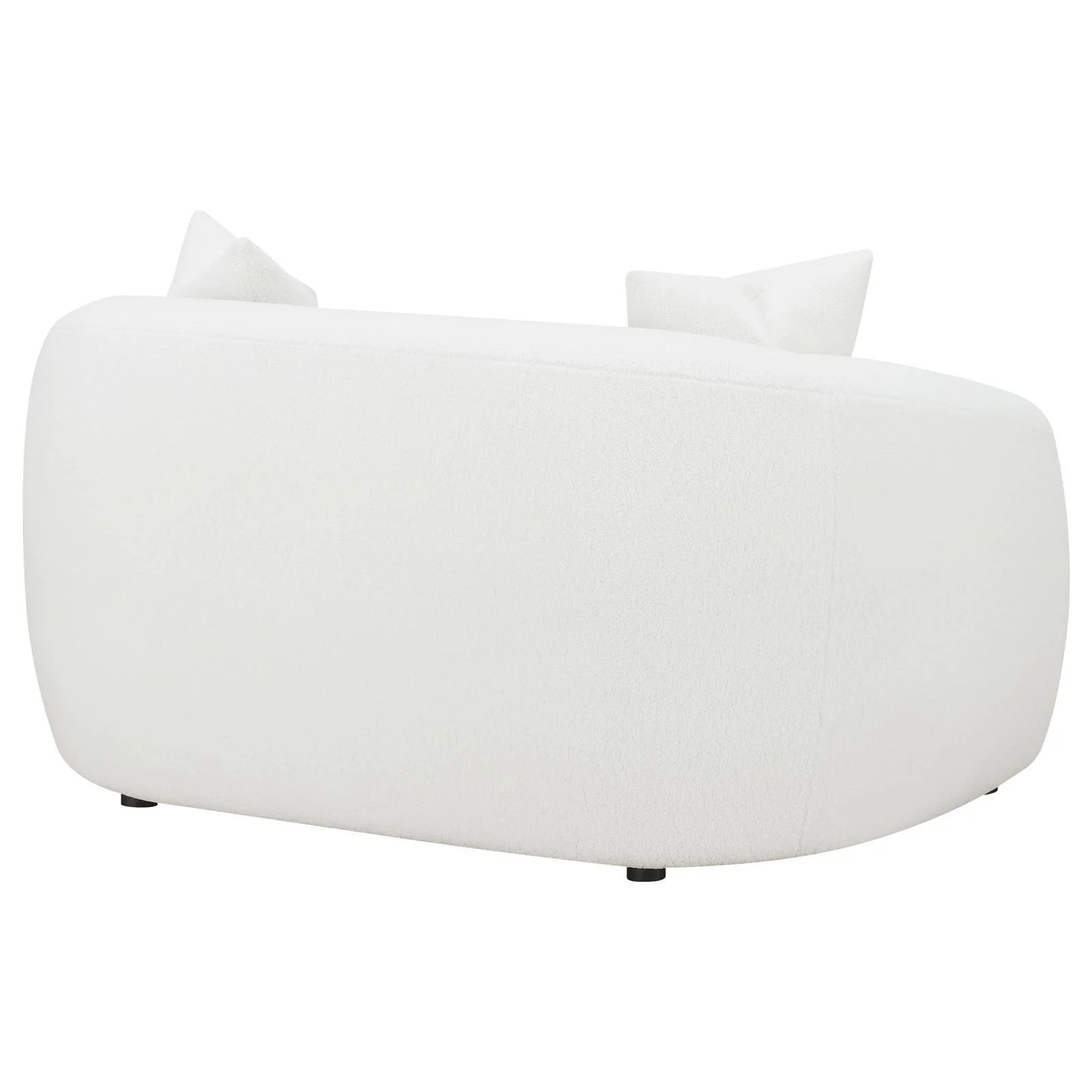 Isabella White Upholstered Tight Back Loveseat - Image 7