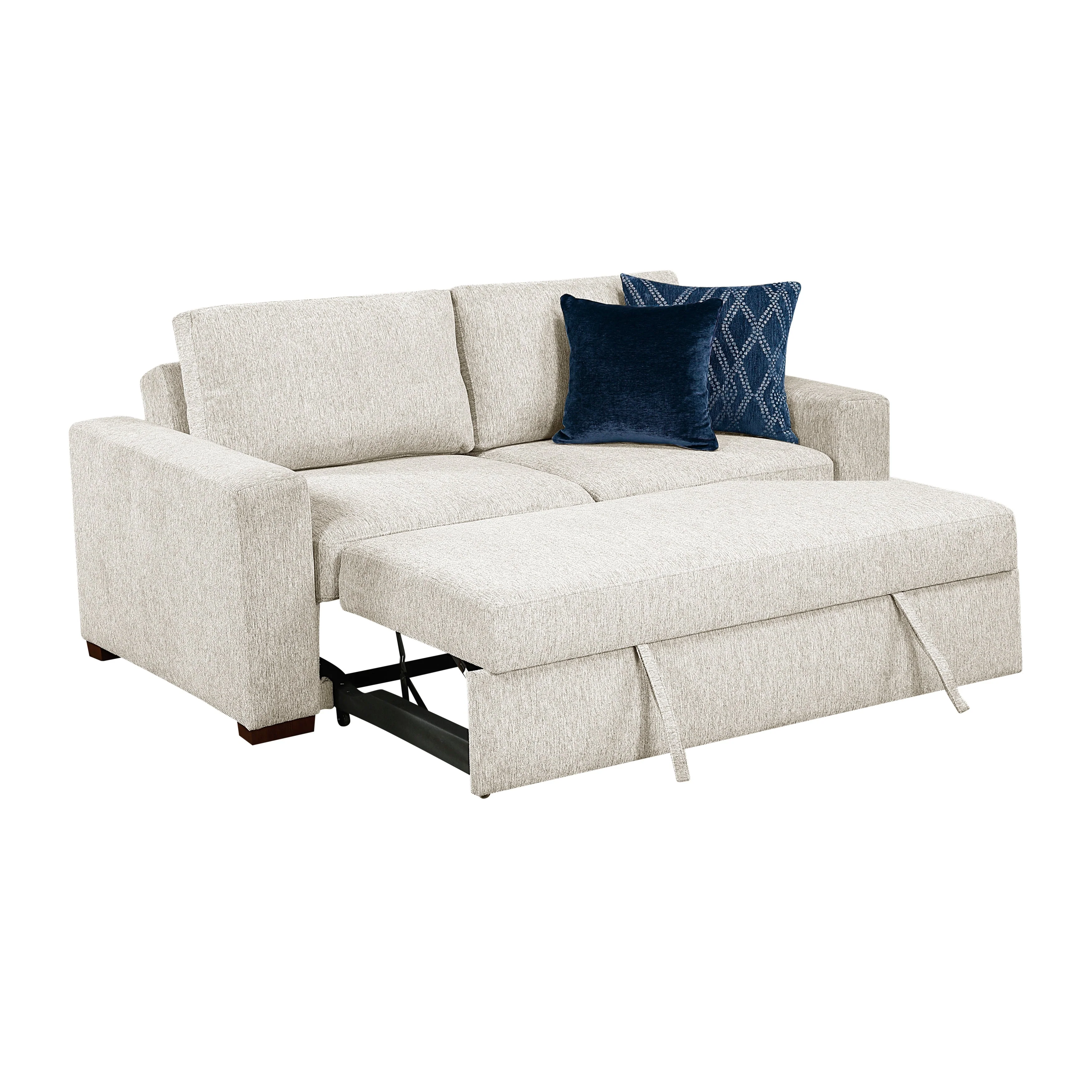 Isla Beige Loveseat with Pull-out Bed and Click Motion Back - Image 7