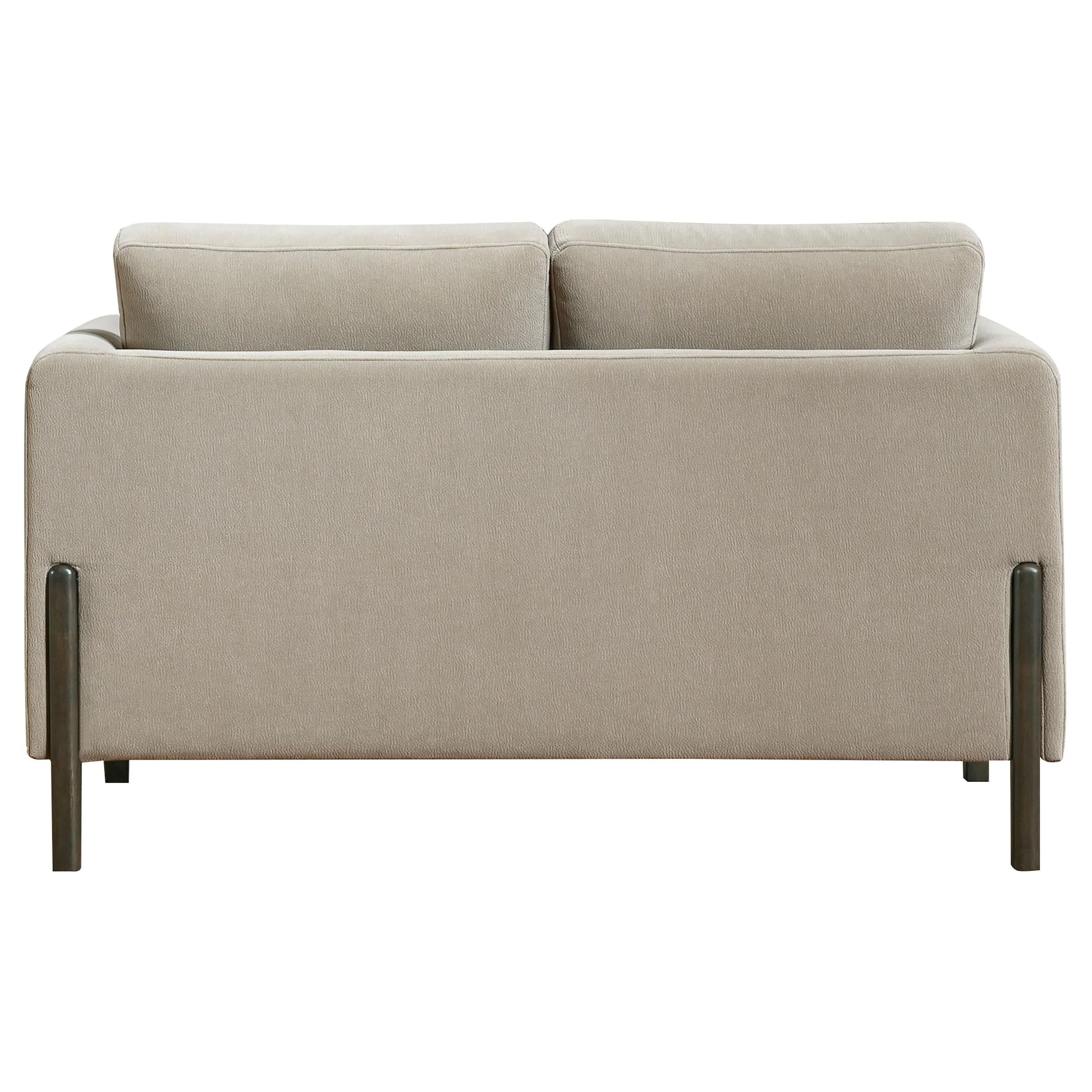 Islington Taupe Fabric Upholstered Panel Arm Loveseat - Image 4