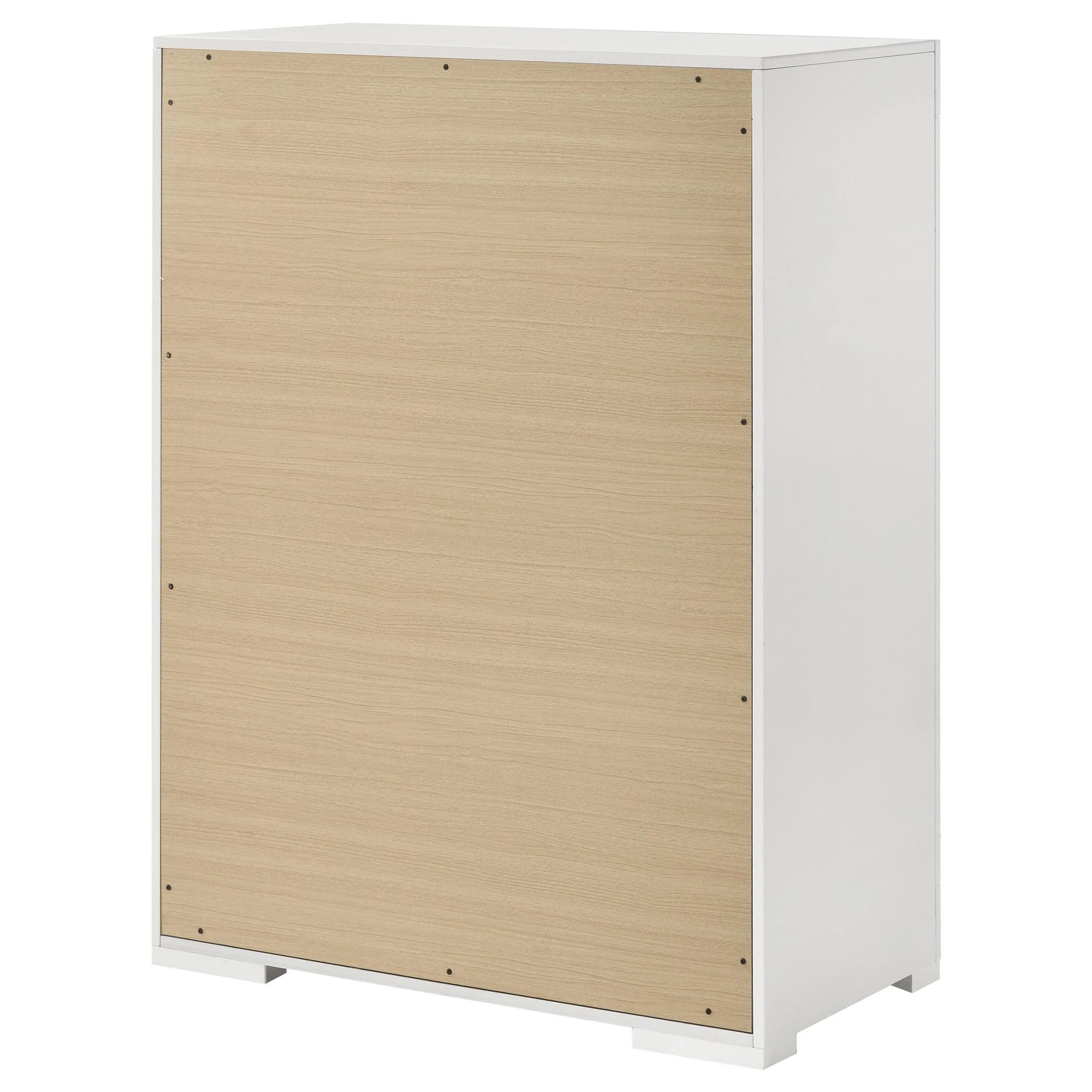 Ives 5-drawer Bedroom Chest of Drawers White High Gloss - Image 7