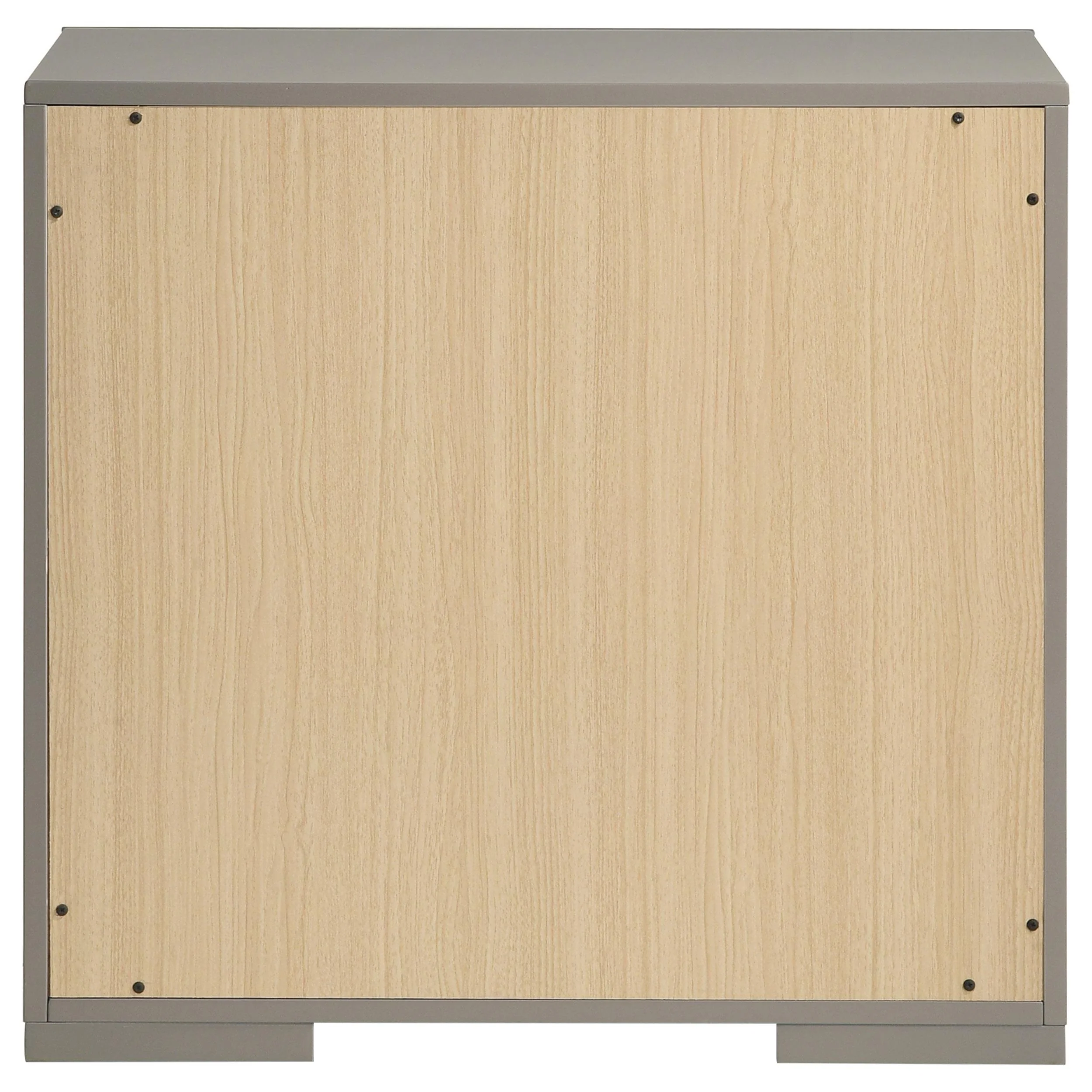 Ives Grey High Gloss 2-drawer Nightstand Bedside Table - Image 7