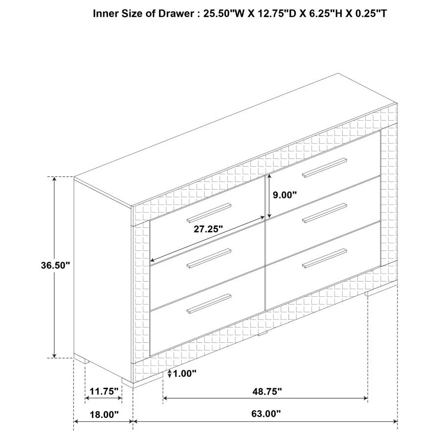 Ives White High Gloss 4-Piece Queen Bedroom Set - Image 16