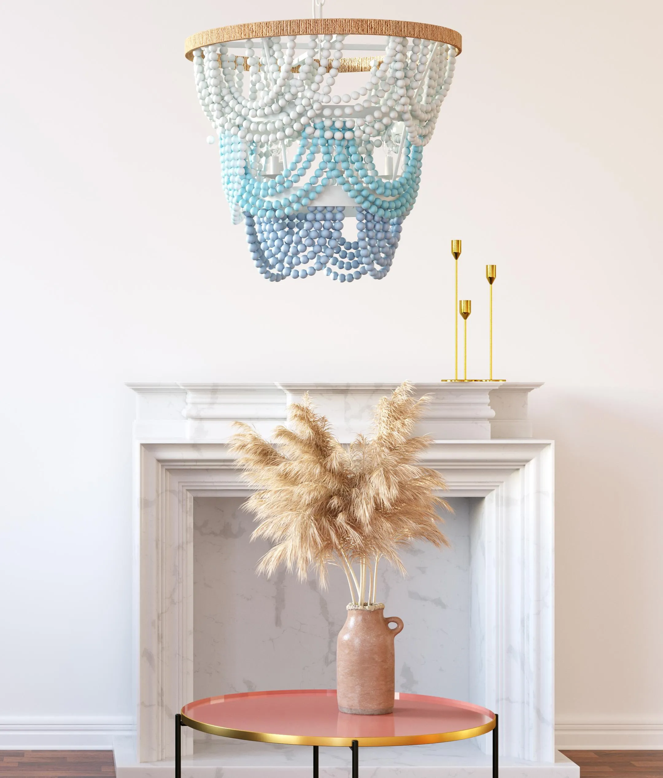 Jade Beaded Chandelier - Image 7