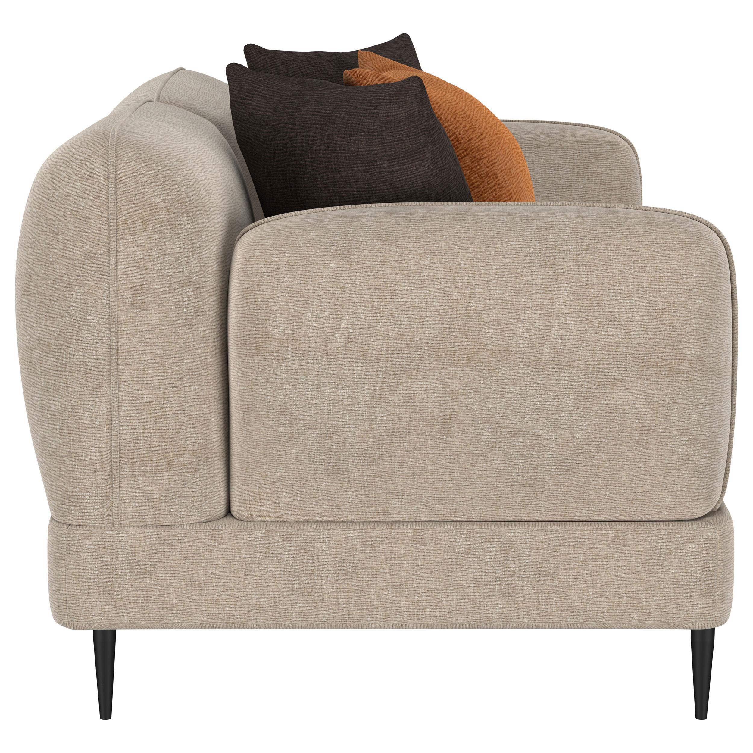 Jade Latte 2-Piece Chenille Upholstered Sofa Set - Image 10