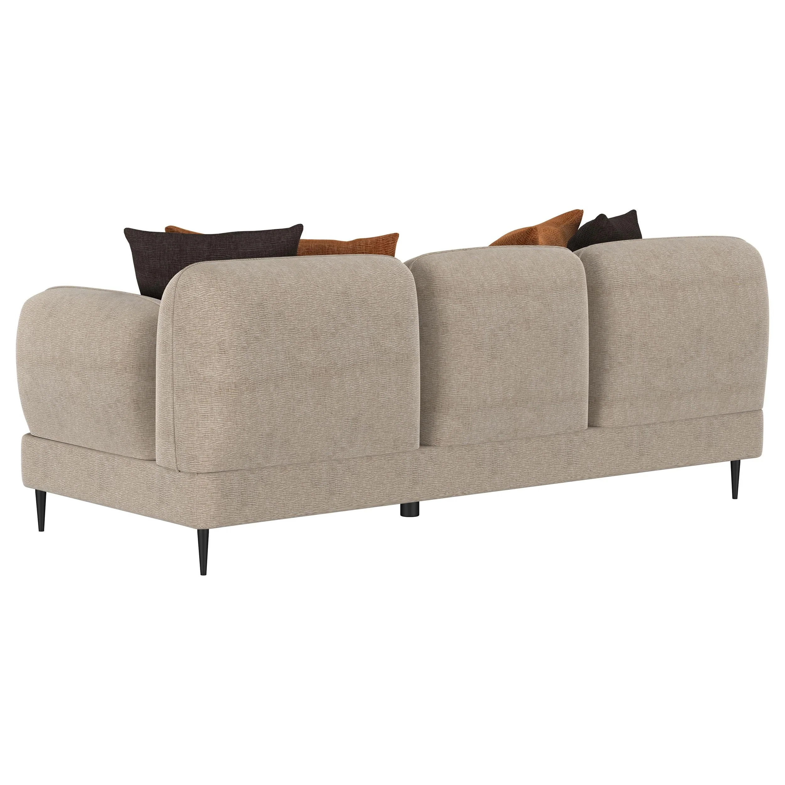 Jade Latte 2-Piece Chenille Upholstered Sofa Set - Image 5