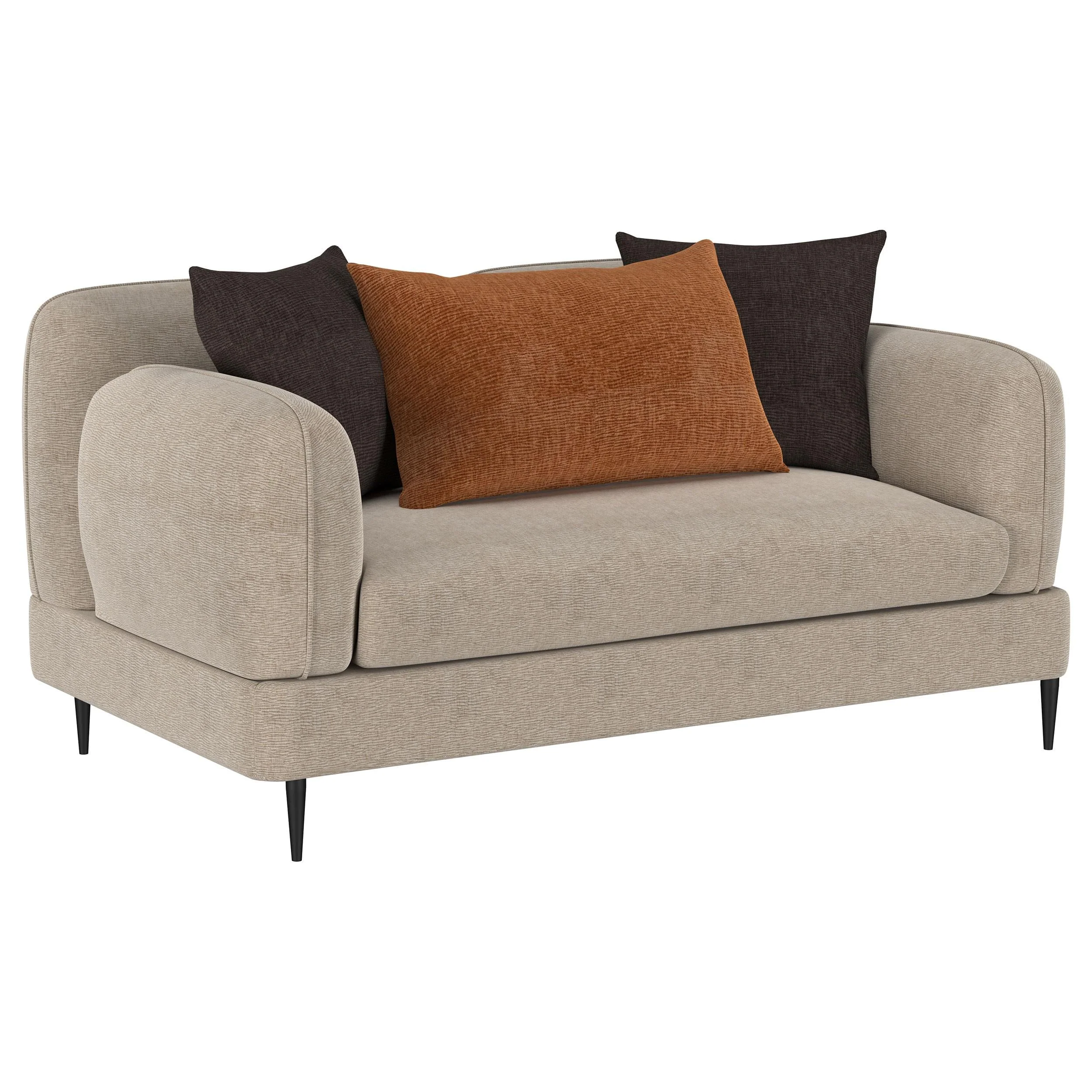 Jade Latte 2-Piece Chenille Upholstered Sofa Set - Image 7