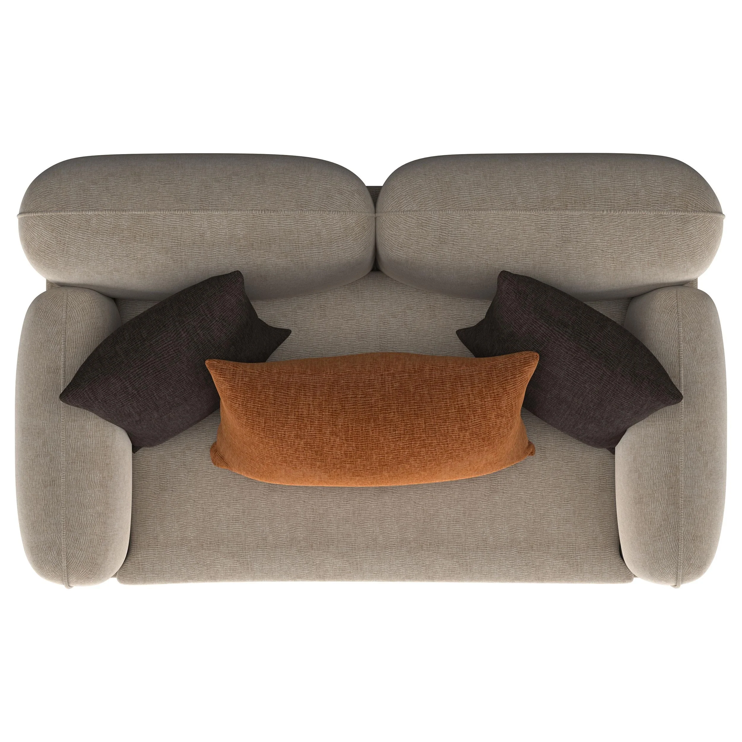 Jade Latte Chenille Upholstered Sculpted Track Arm Loveseat - Image 10
