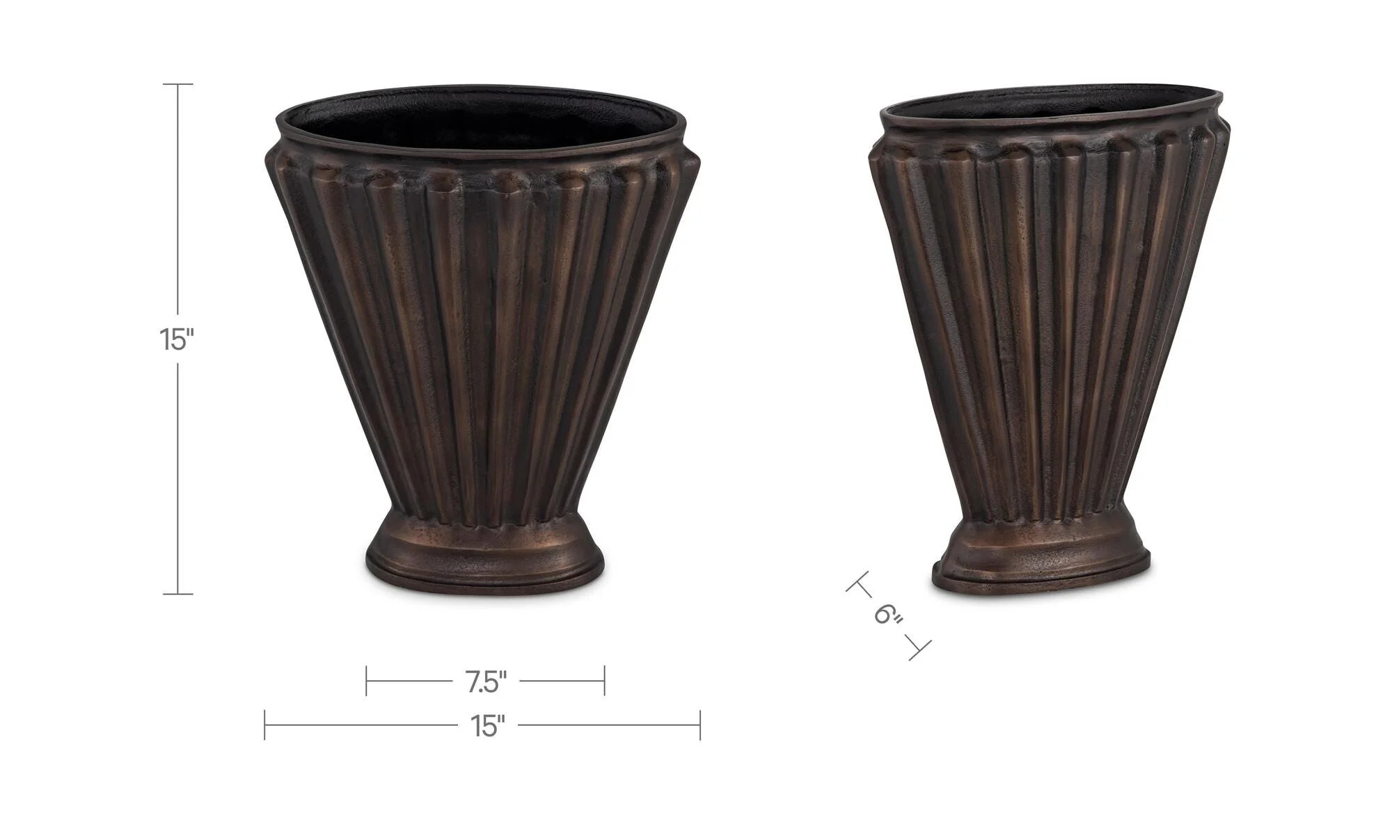 Jade Vase Antique Brass Cast Aluminum - Image 9