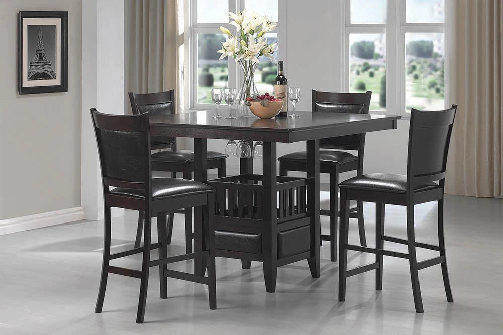 Jaden Black/Espresso Upholstered Counter Height Stools, Set of 2 - Image 2