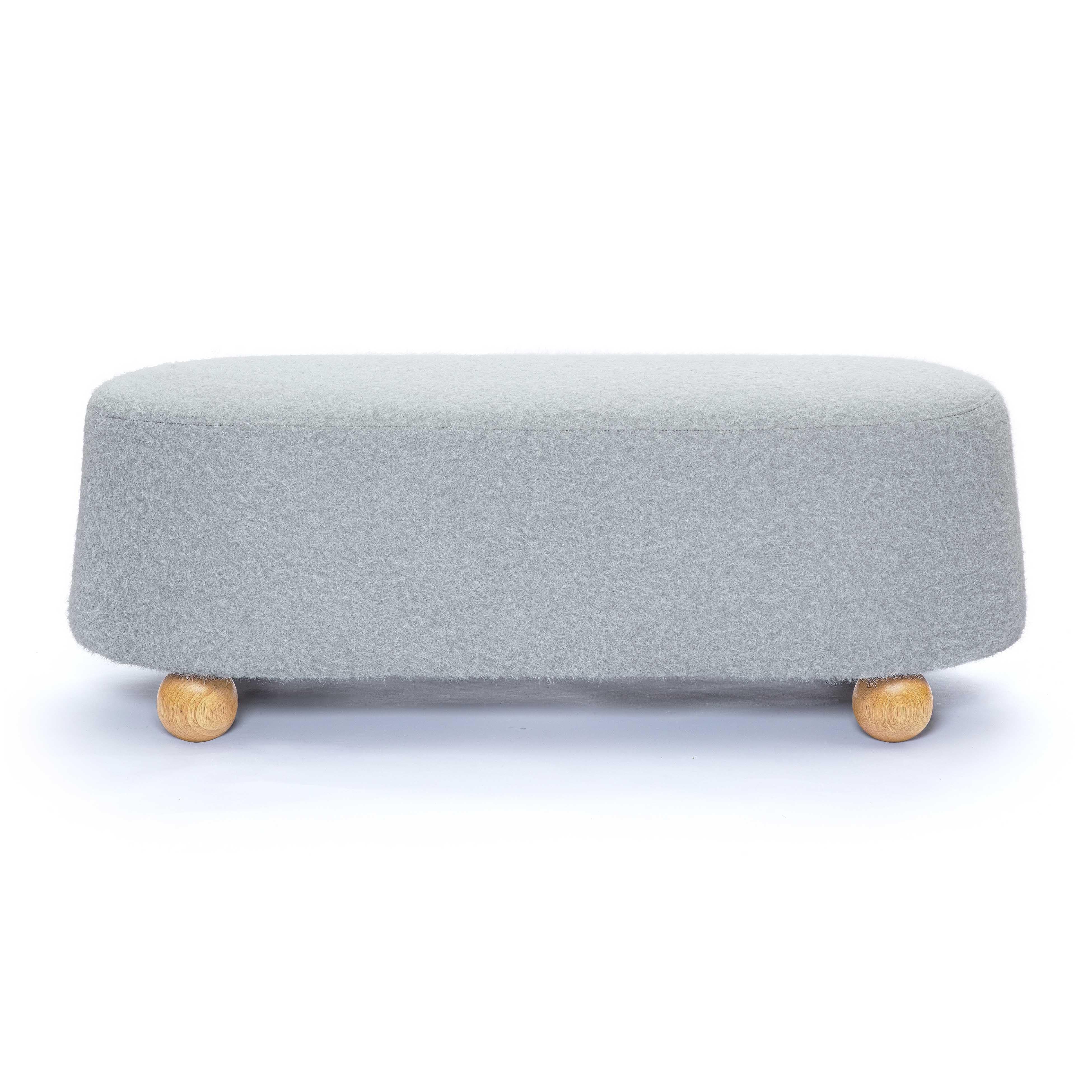 Jaine Loose Mohair Large Ottoman - Image 10
