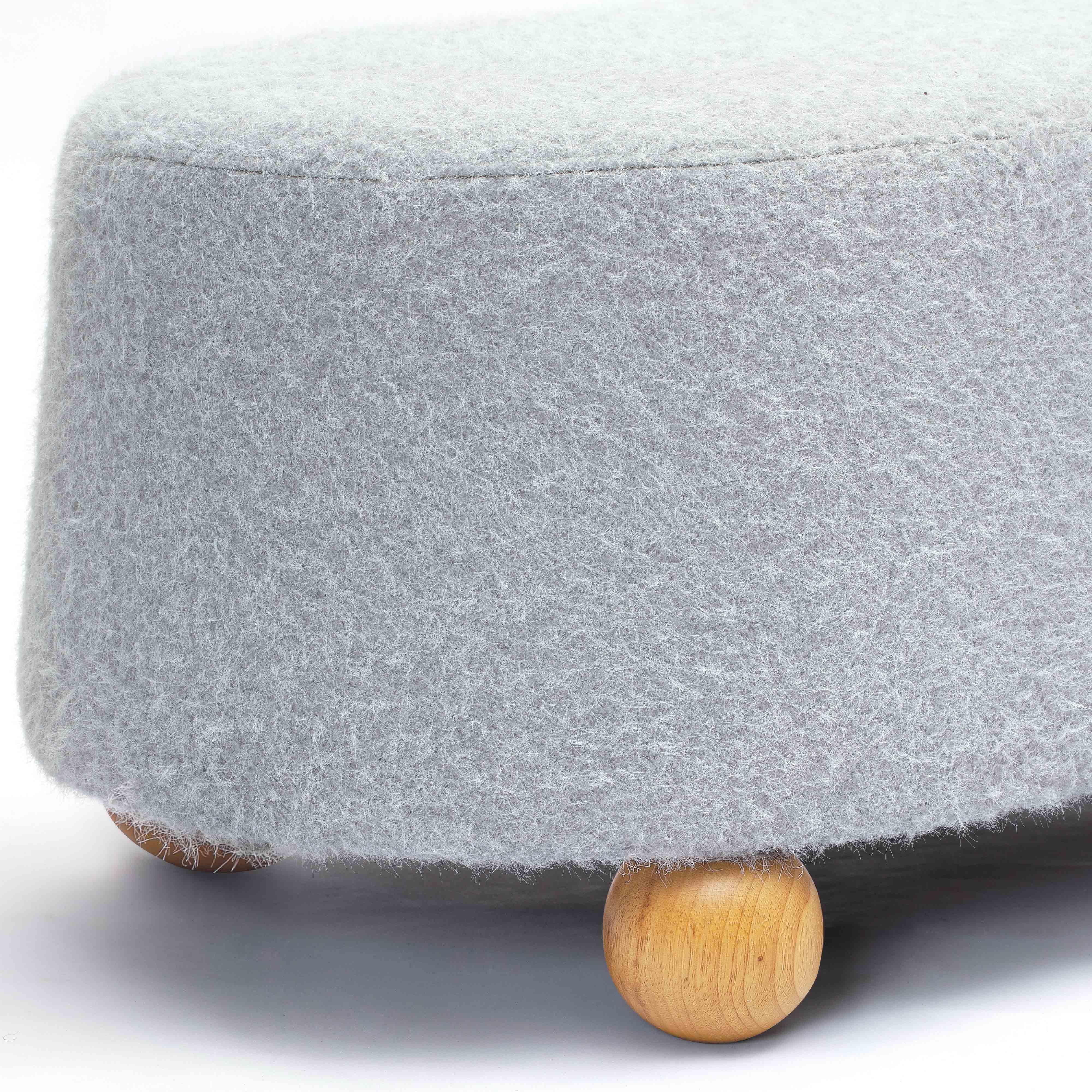Jaine Loose Mohair Large Ottoman - Image 12