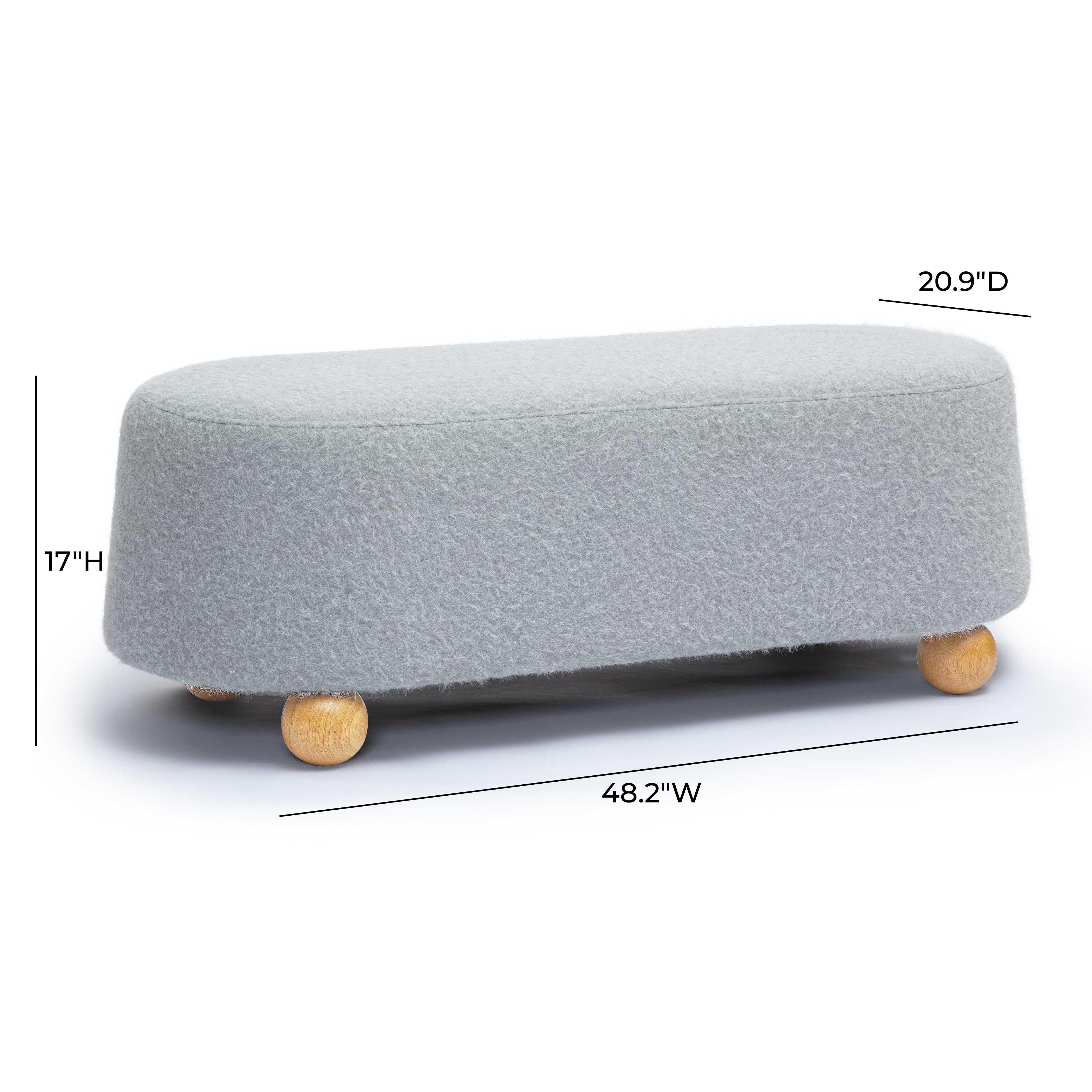 Jaine Loose Mohair Large Ottoman - Image 13