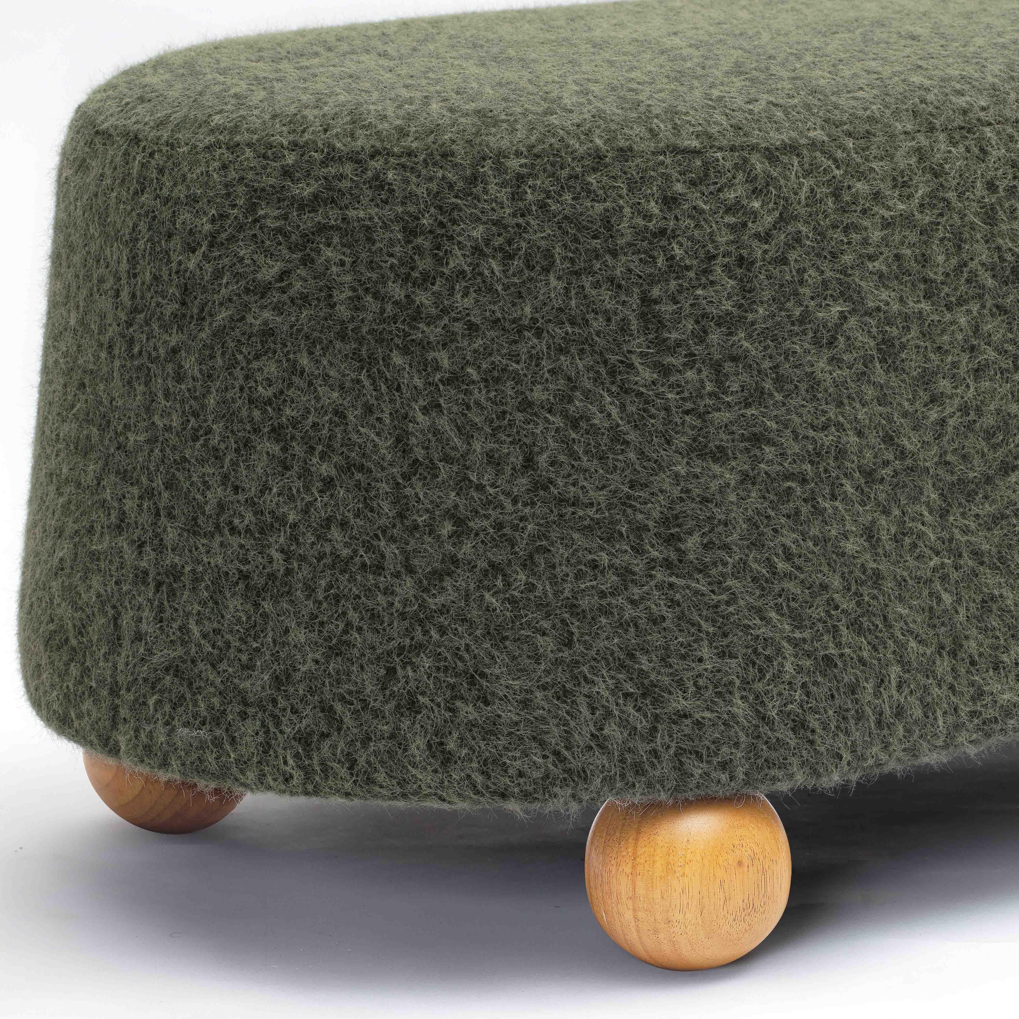 Jaine Loose Mohair Large Ottoman - Image 5
