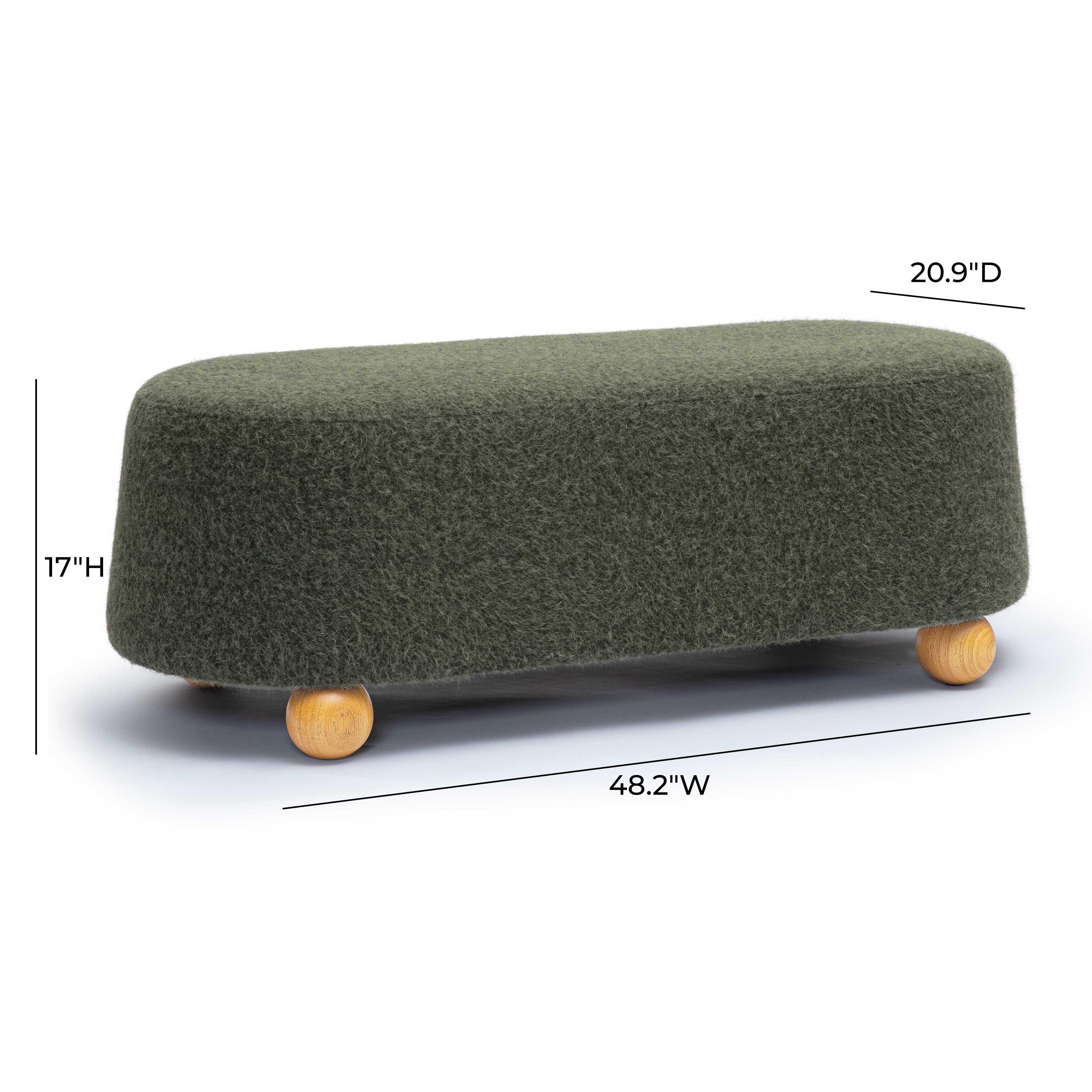 Jaine Loose Mohair Large Ottoman - Image 6