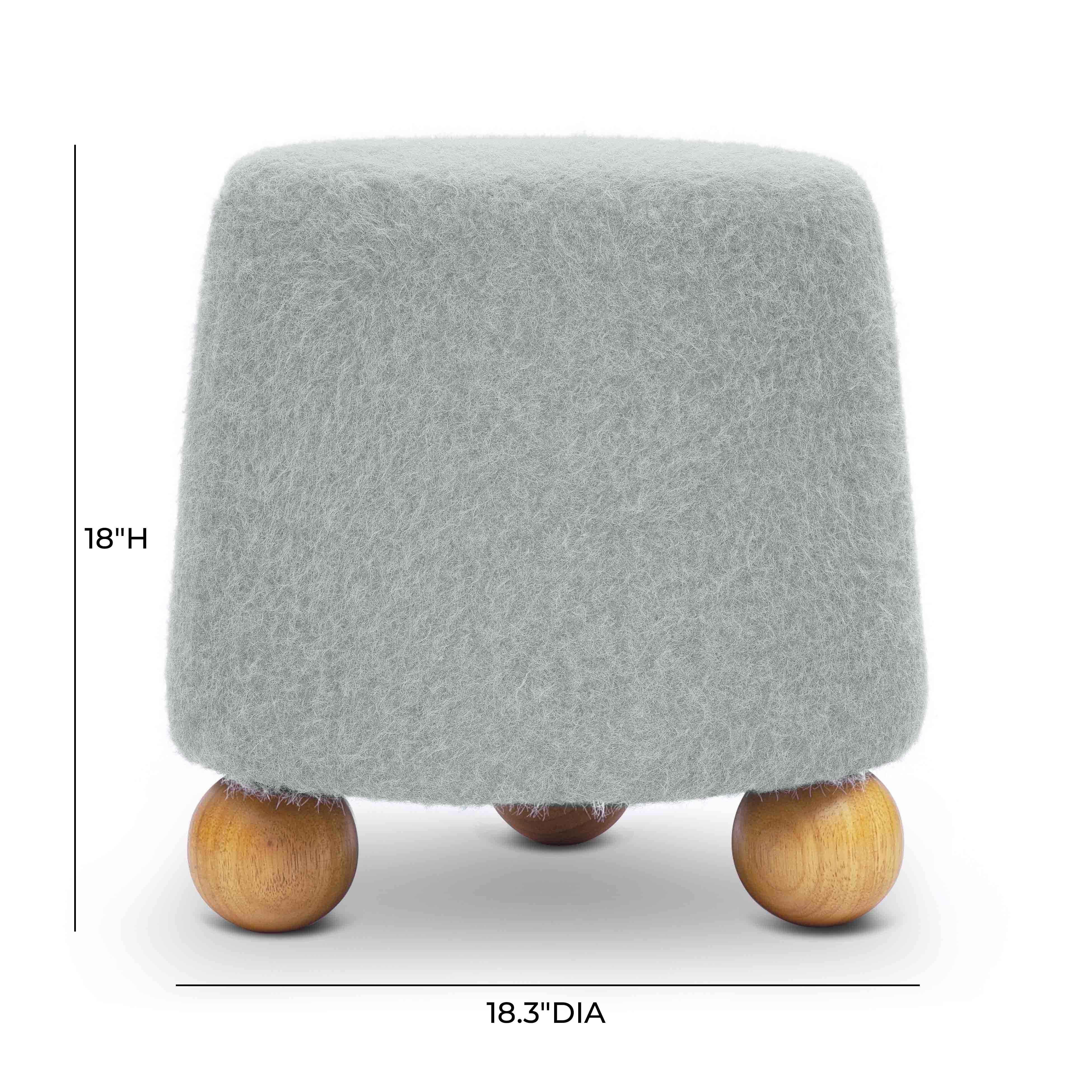 Jaine Loose Mohair Stool - Image 12