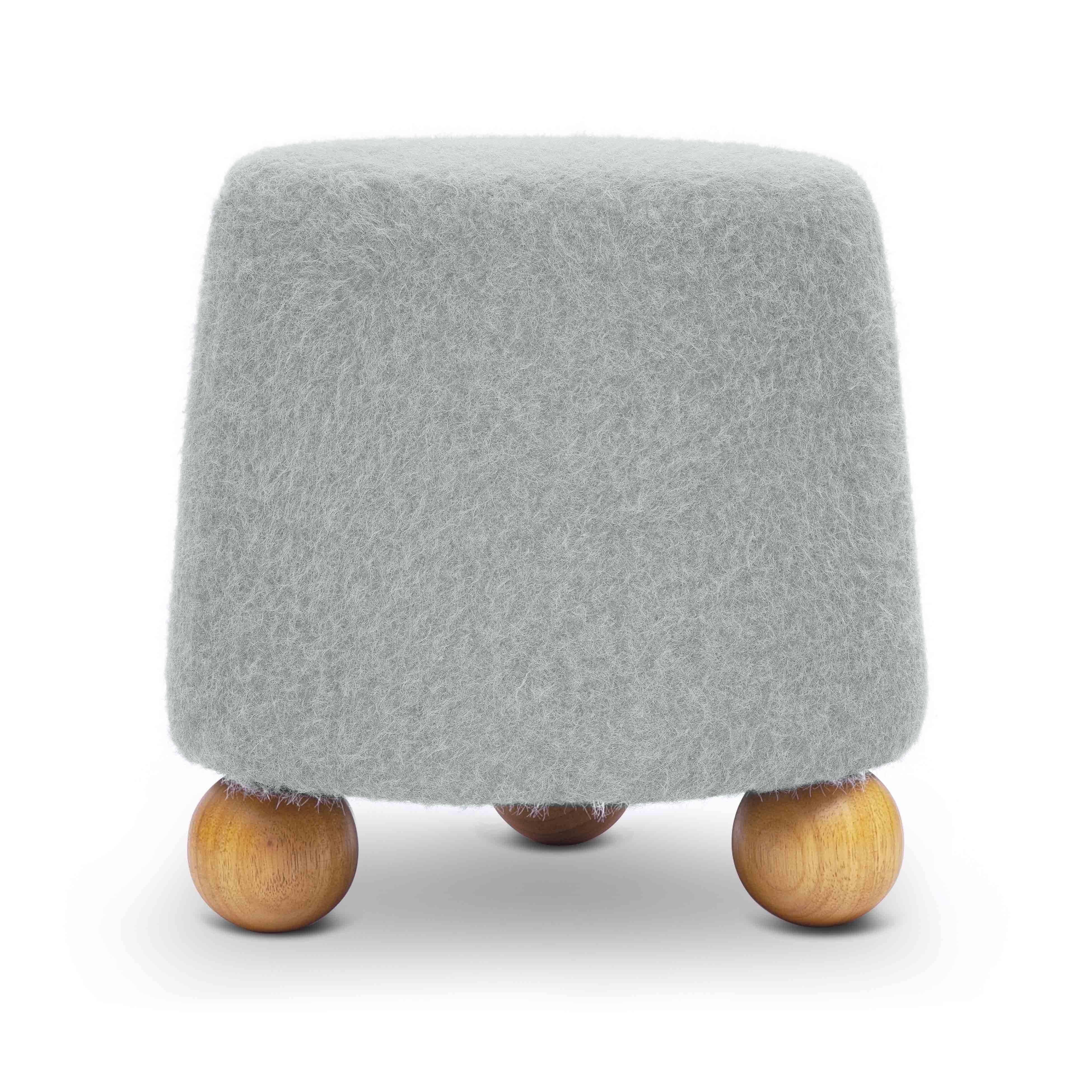 Jaine Loose Mohair Stool - Image 7