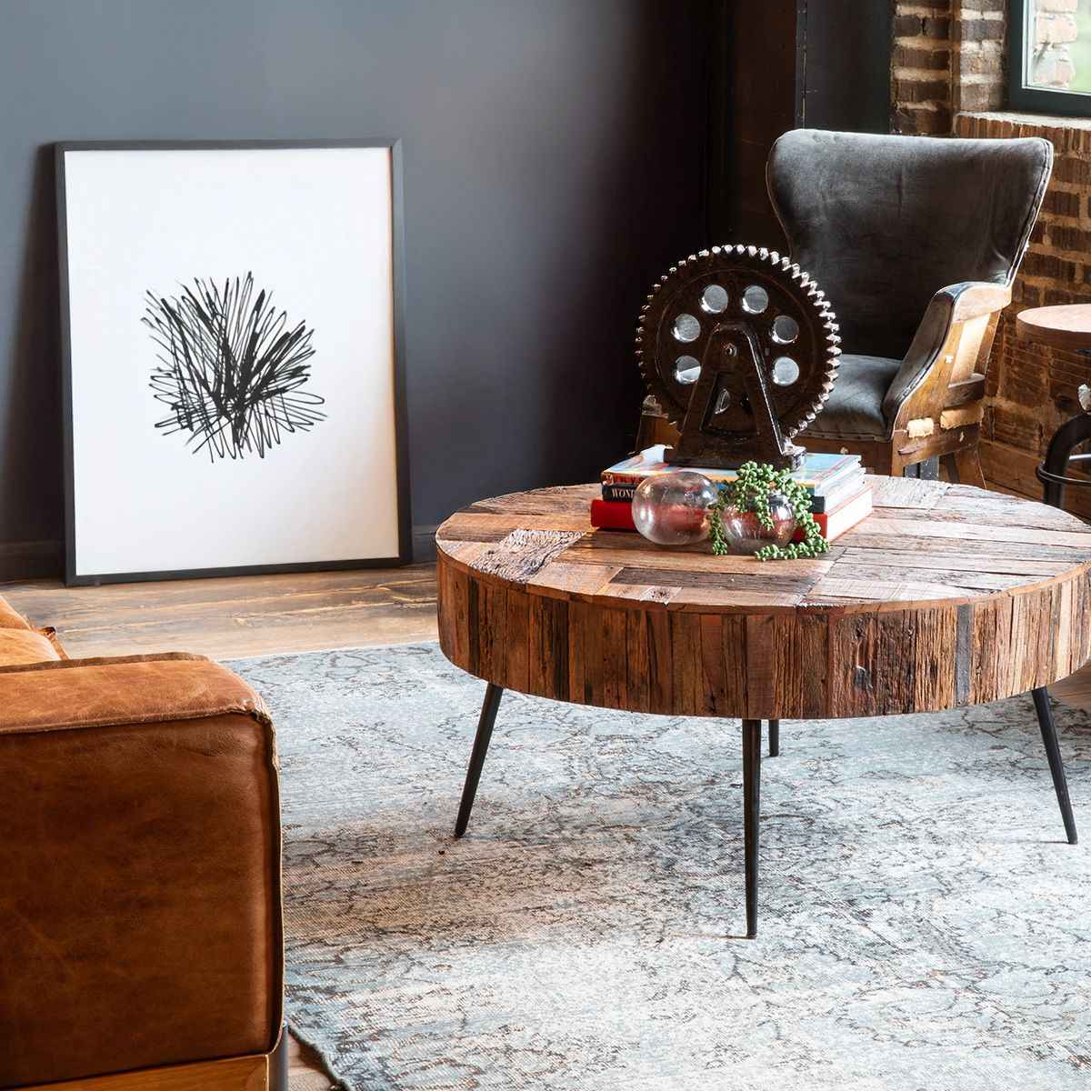 Jaipur 38" Round Coffee Table in Reclaimed Wood - Image 3