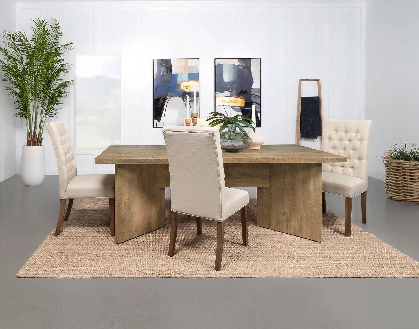 Jamestown Mango Brown Rectangular Engineered Wood Dining Table with Decorative Laminate - Image 7