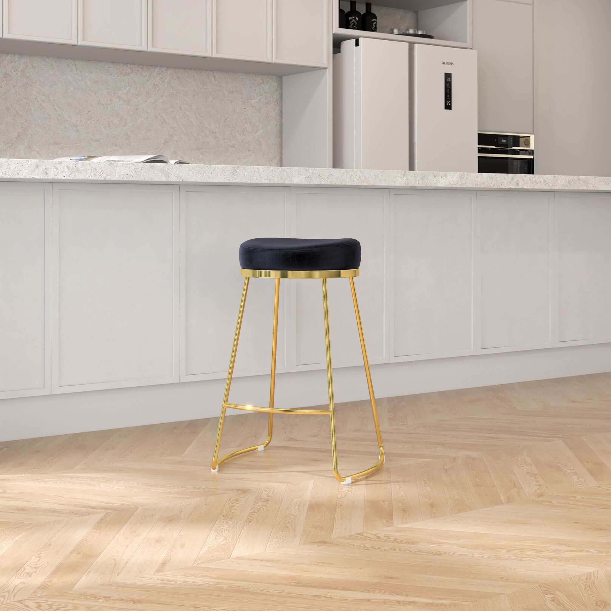 Jane 26"  Luxury Upholstered Stool - Image 4