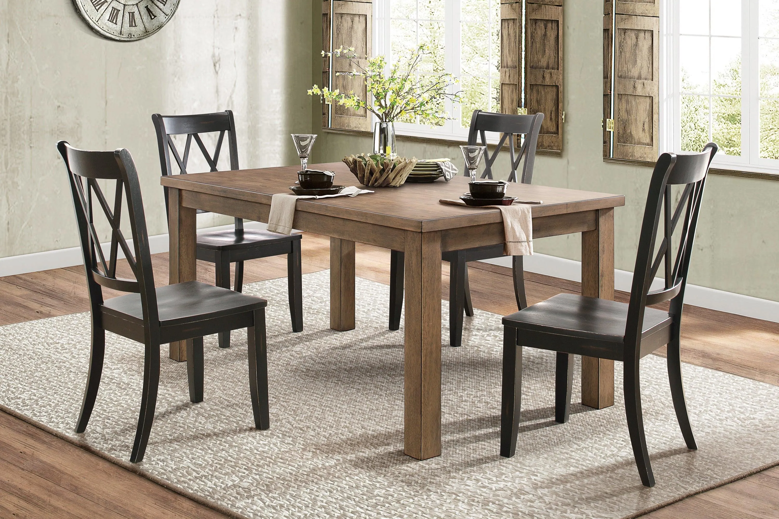 Janina Black Side Chair, Set of 2 - Image 2
