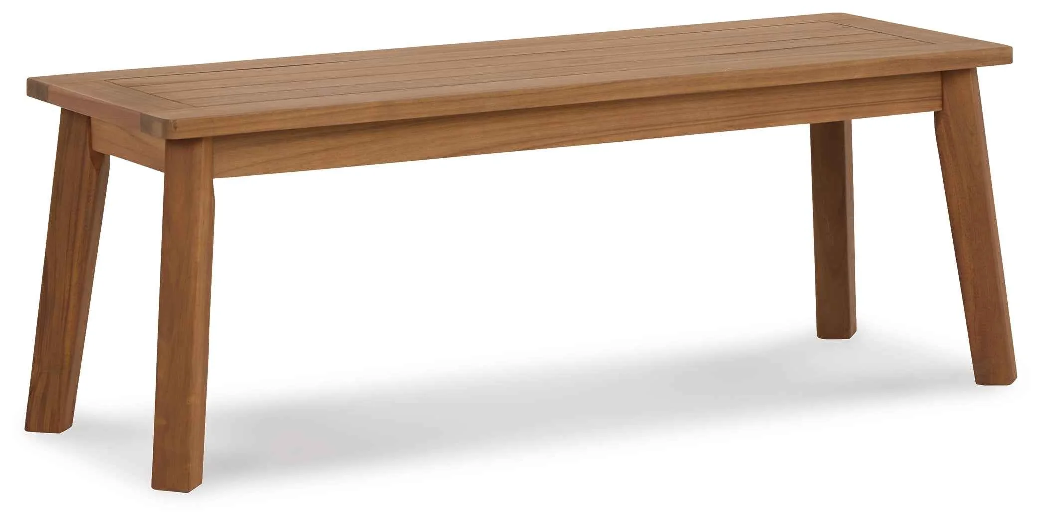 Janiyah Light Brown Outdoor Dining Bench - Image 6