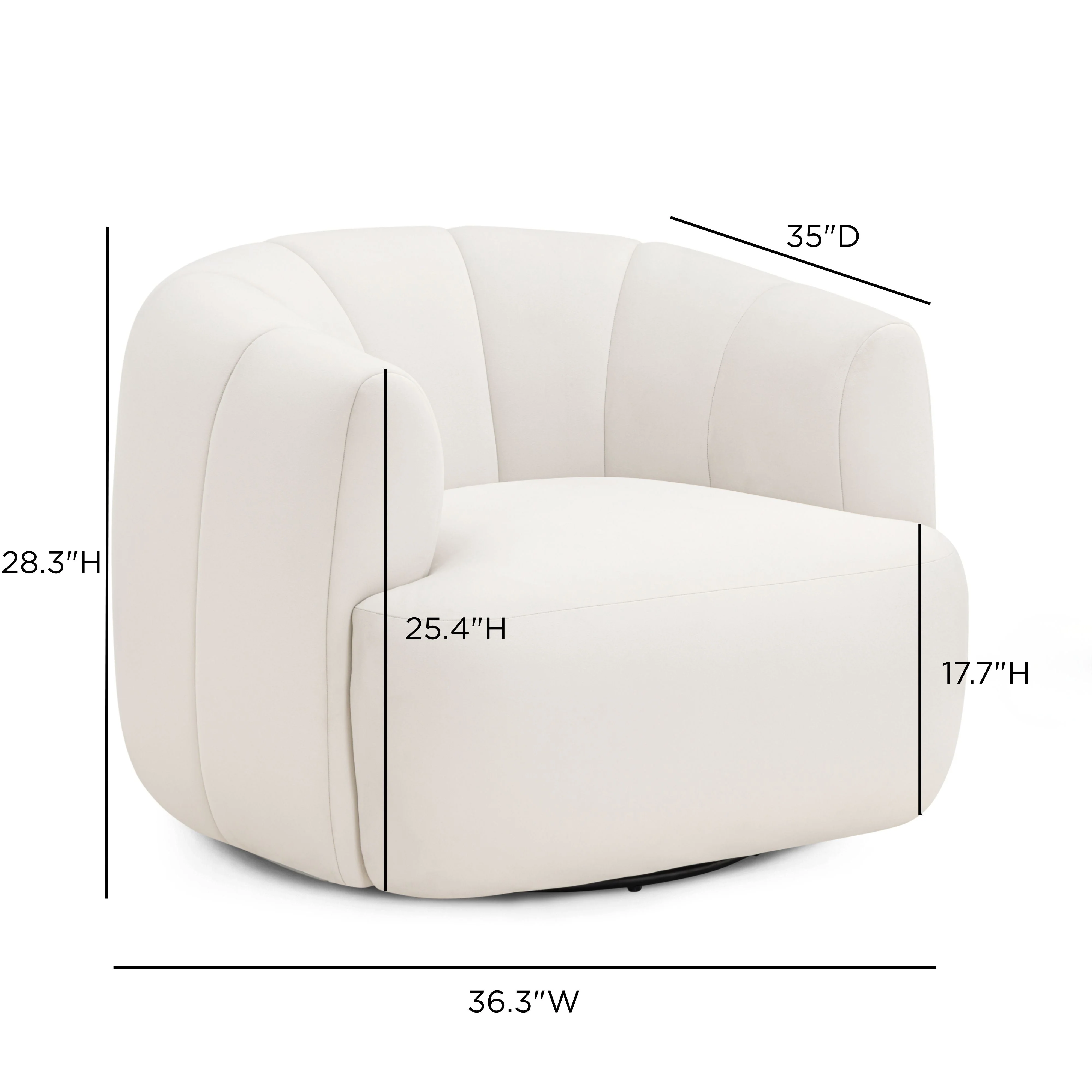 Jasmine Performance Velvet Swivel Accent Chair - Image 15