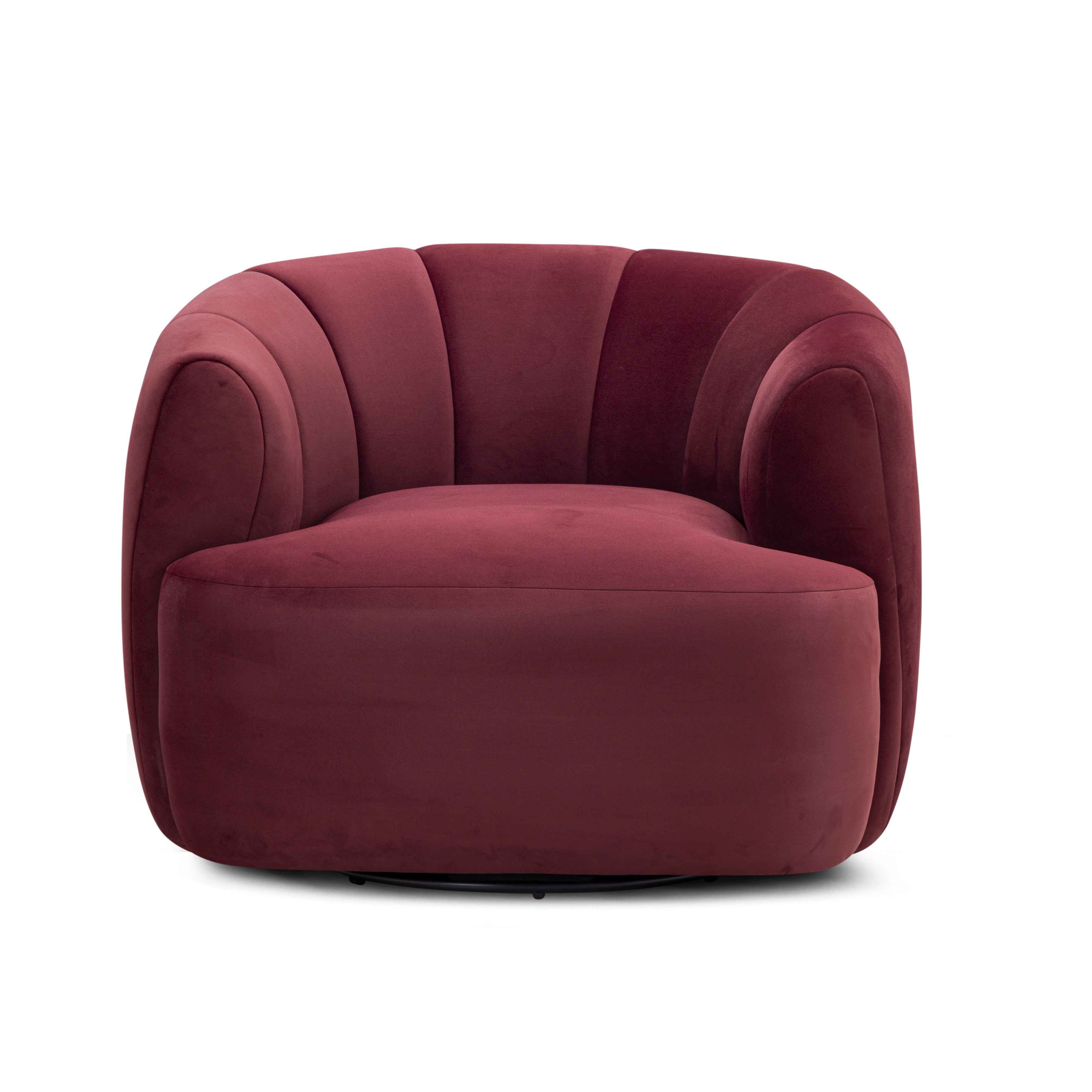 Jasmine Performance Velvet Swivel Accent Chair - Image 3