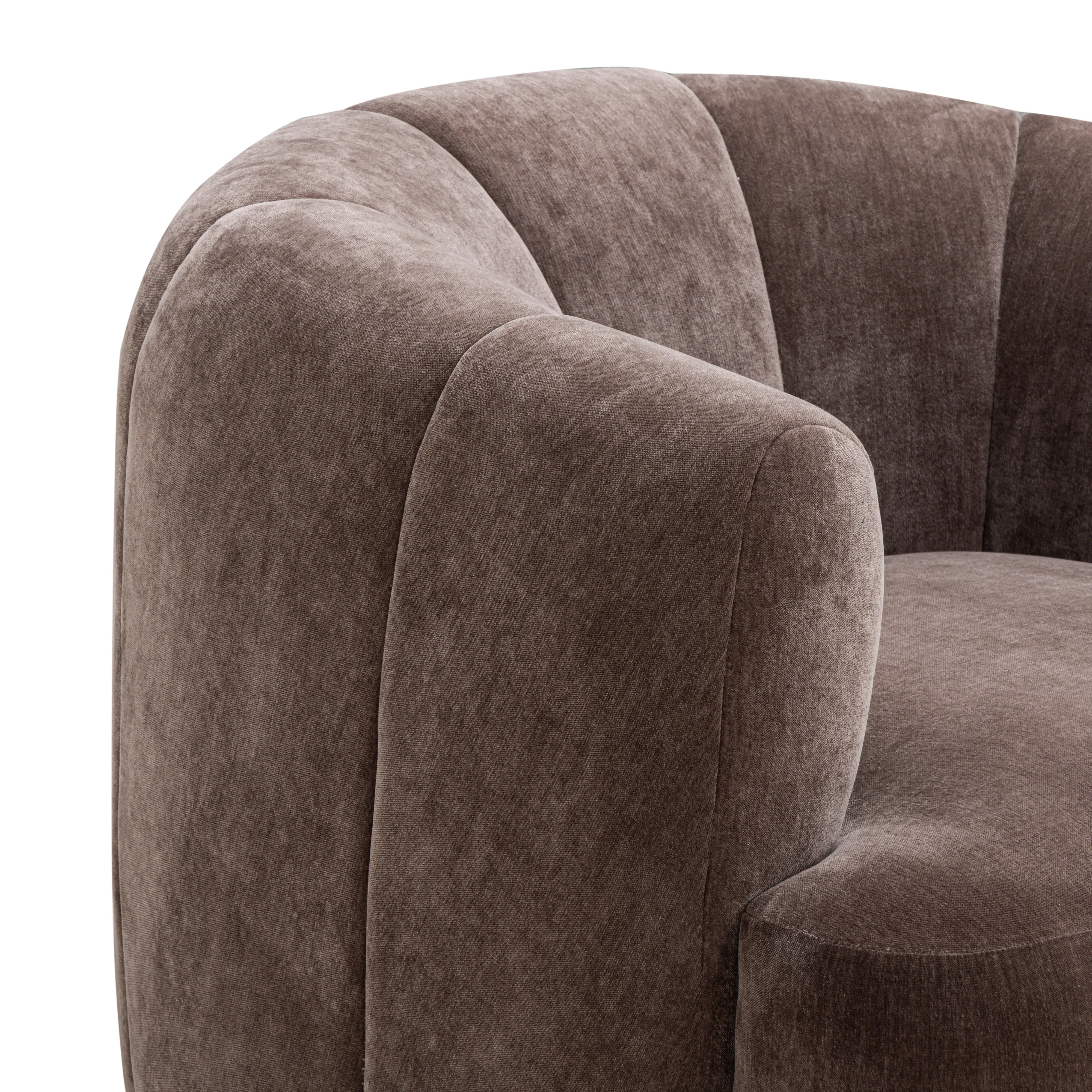 Jasmine Upcycled Contract-Grade Basketweave Fabric Swivel Accent Chair - Image 10