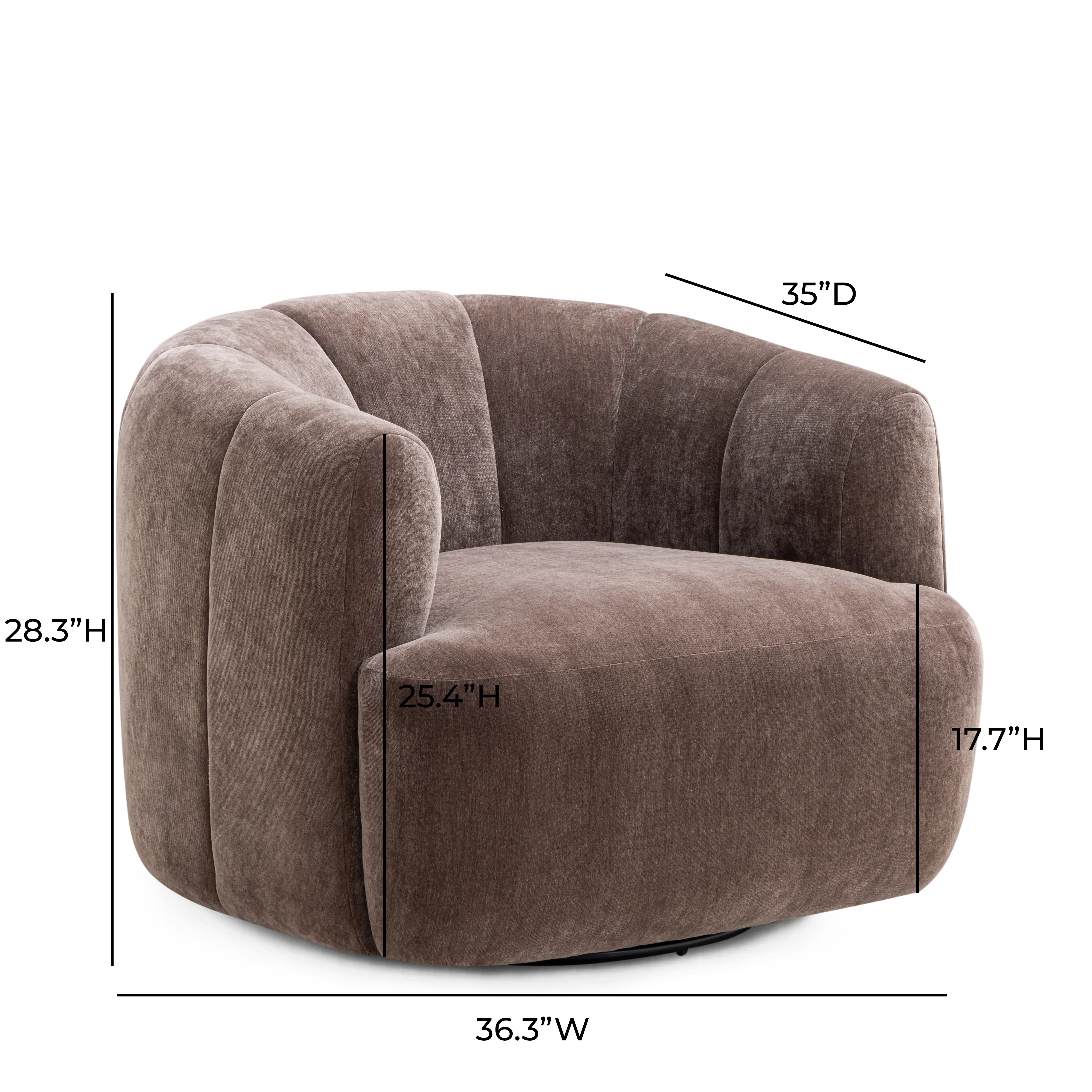 Jasmine Upcycled Contract-Grade Basketweave Fabric Swivel Accent Chair - Image 12