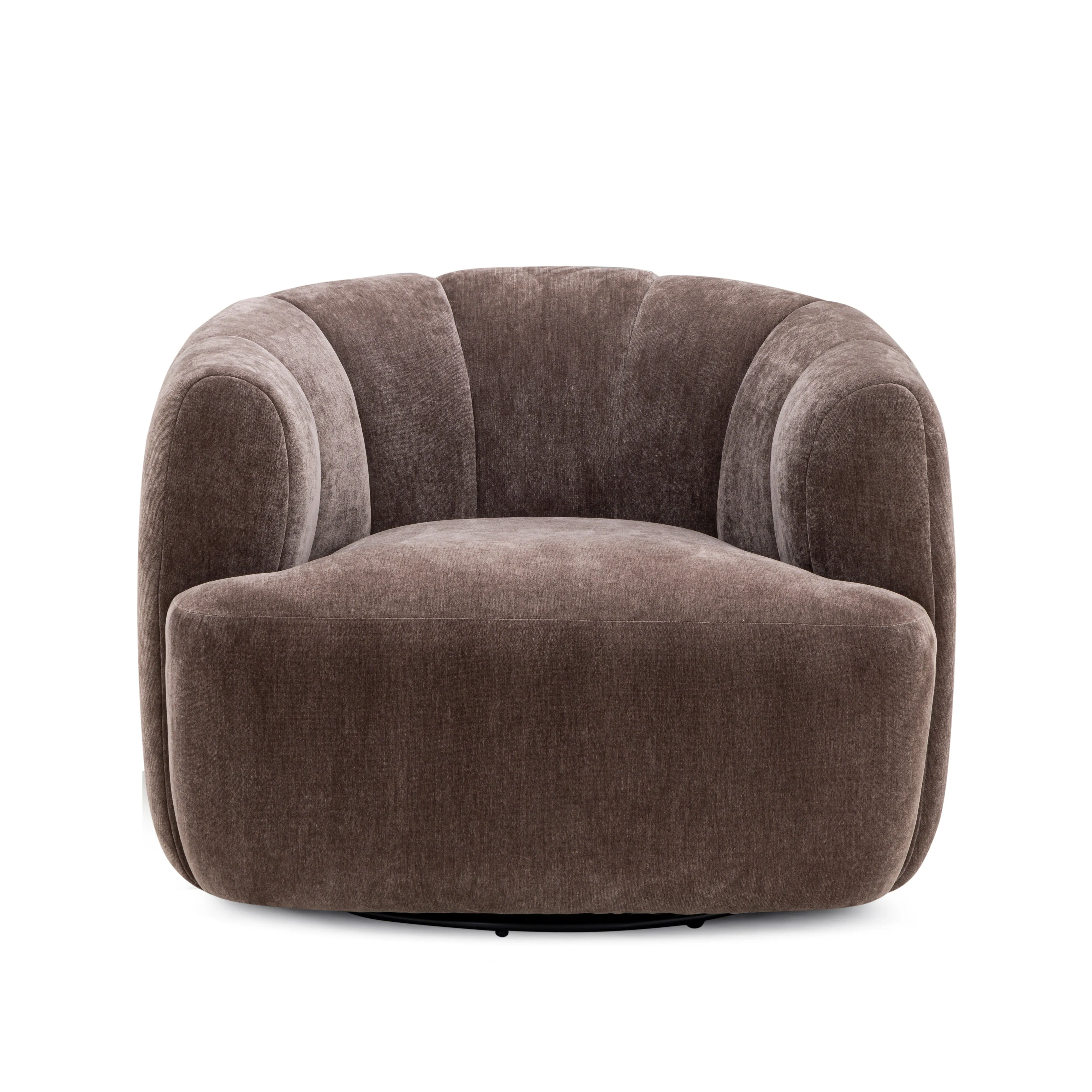 Jasmine Upcycled Contract-Grade Basketweave Fabric Swivel Accent Chair - Image 7