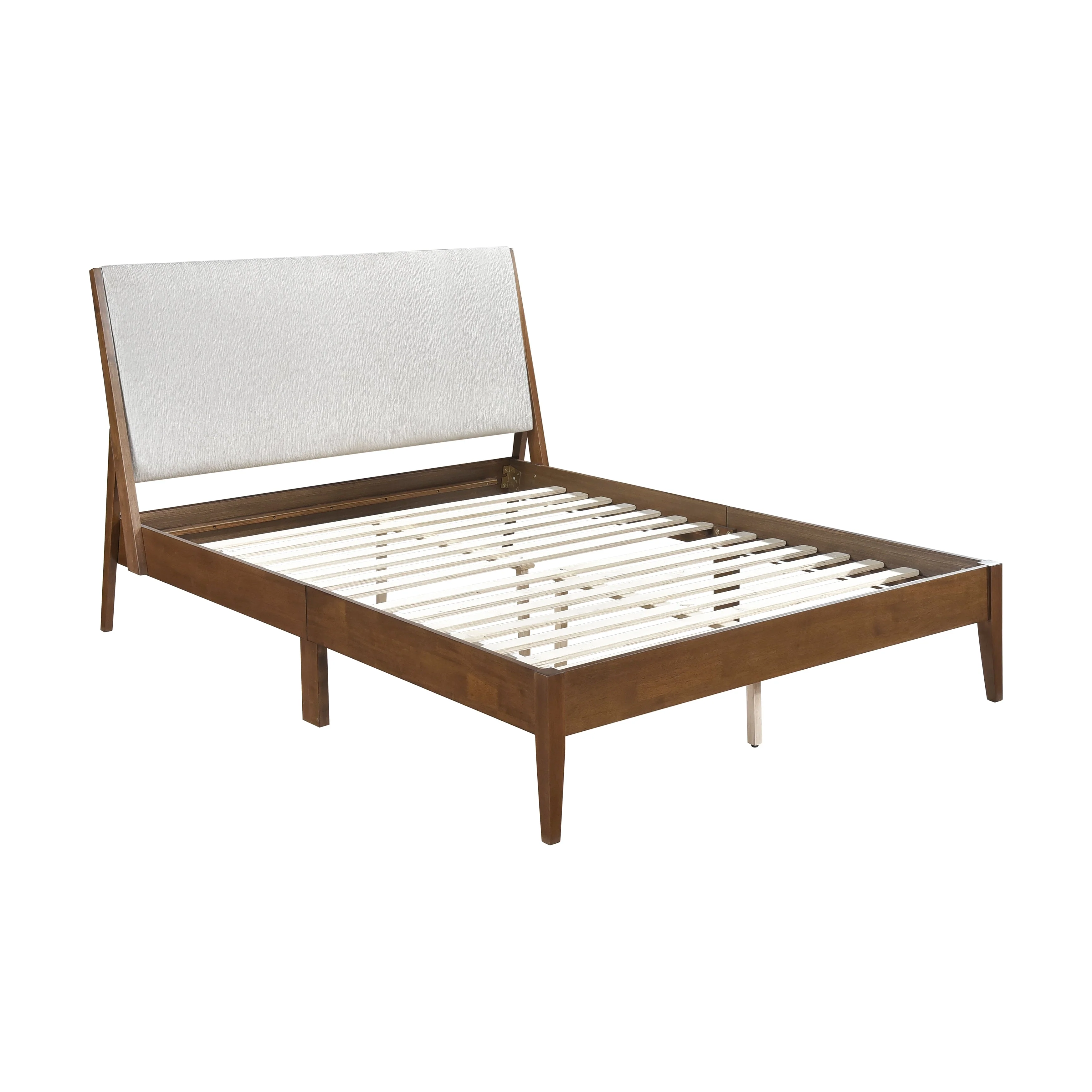 Jasper Light Gray/Chestnut Full Platform Bed - Image 4