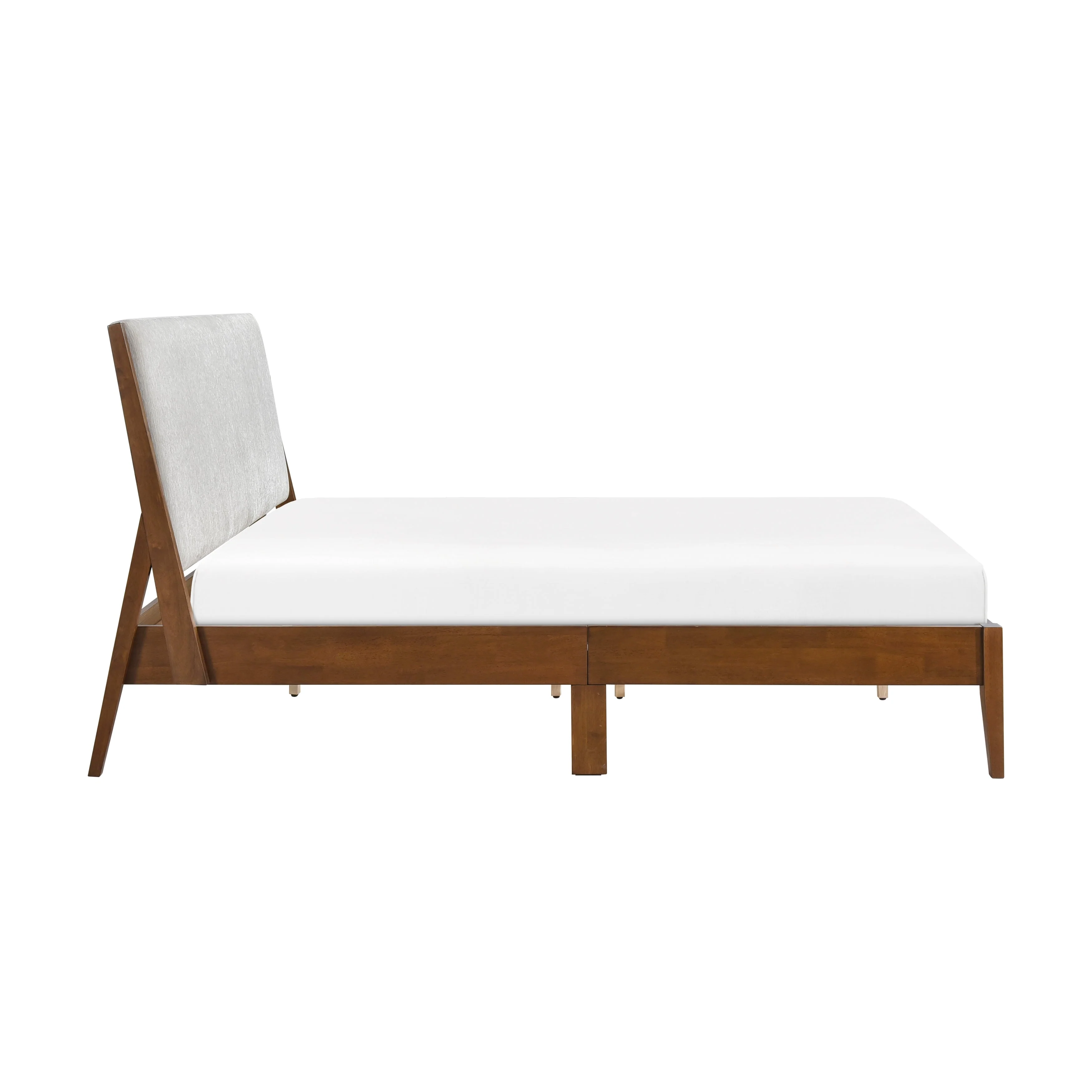 Jasper Light Gray/Chestnut Full Platform Bed - Image 5